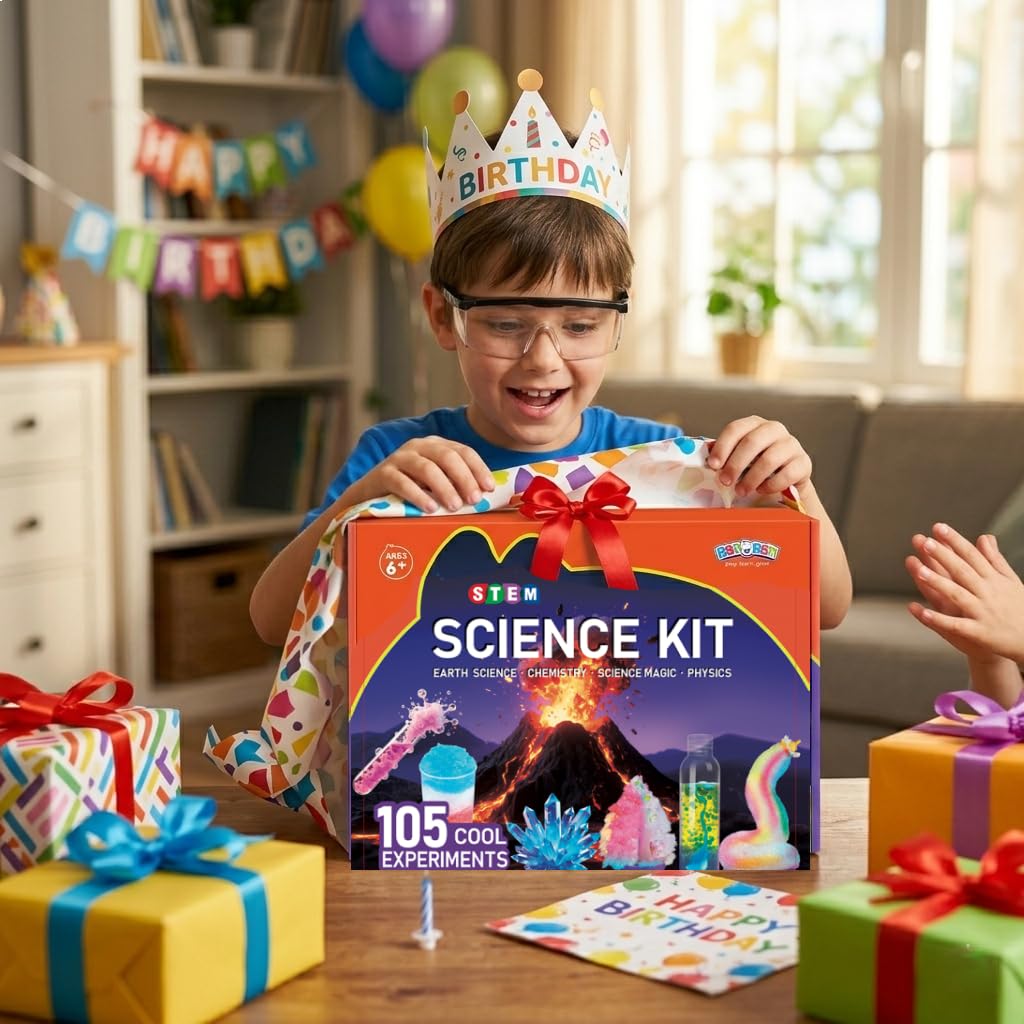 BenBen Science Kits for Kids Age 8-12, Experiments Educational Toy, STEM Toys for 6 7 9 Year Old Boys Girls Birthday Gift, Volcano Science Kit, Chemistry Set for Homeschooling