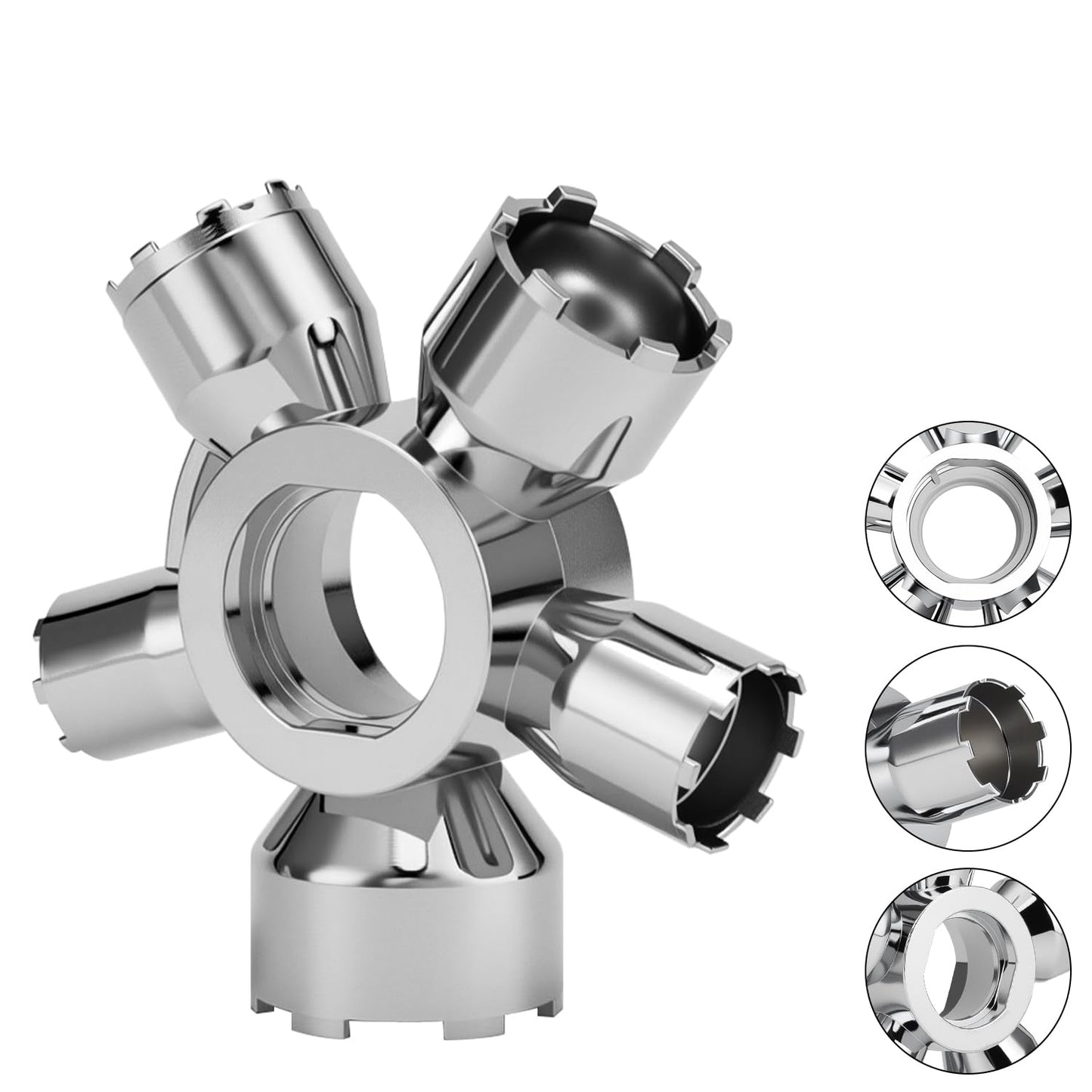 Upgraded Metal 10-in-1 Faucet Aerator Tool - Universal Plumbing Repair Removal Kit, Compatible with Hidden Thread/Housed Aerators, Covers M16.5/M18.5/M21.5/M22/M24/M28 Sizes, Long-Lasting Metal Build