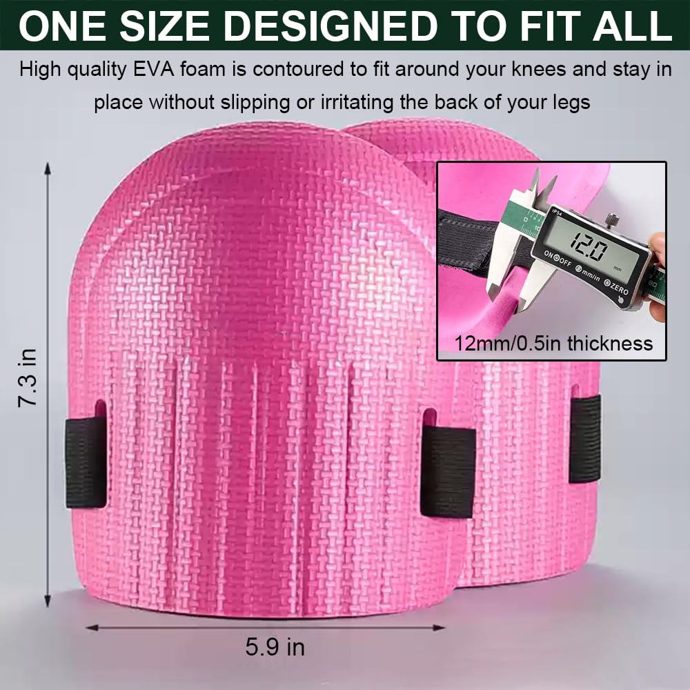 SUJAYU Gardening Knee Pads for Women, Soft Foam Knee Pads for Men Construction, Work Knee Pad for Men Women, Rodilleras Para Roofing Rodilleras Para Trabajo (Black)