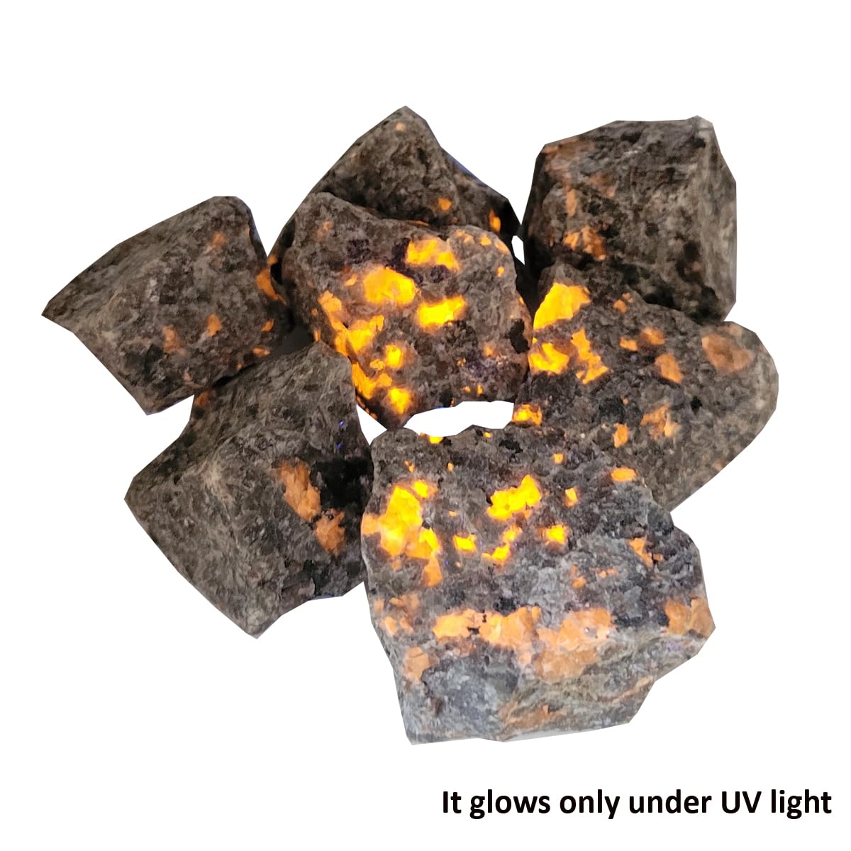 Natural Raw Crystals Rough Stones Rocks for Tumbling Polishing Cabbing Gemstones Crystals and Healing Stones for Wicca Reiki,Fountian Rocks for Decorations (Flame Yooperlite)