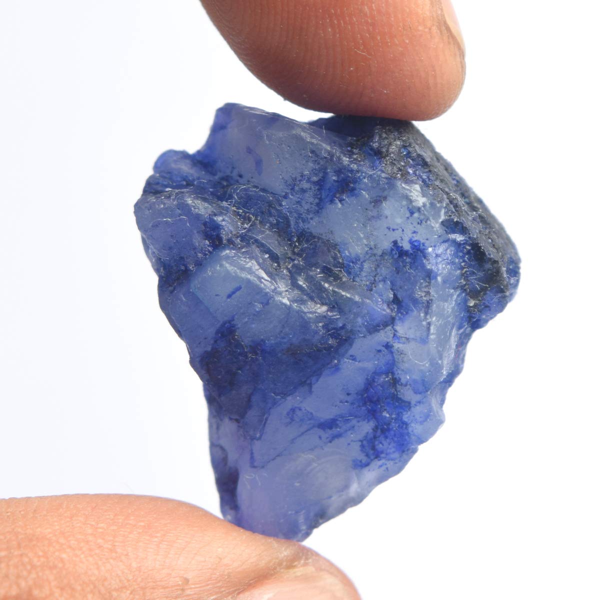 GEMHUB Protection Blue Sapphire Healing Crystal 42.00 Carat Natural Raw Uncut Rough Loose Gemstone
