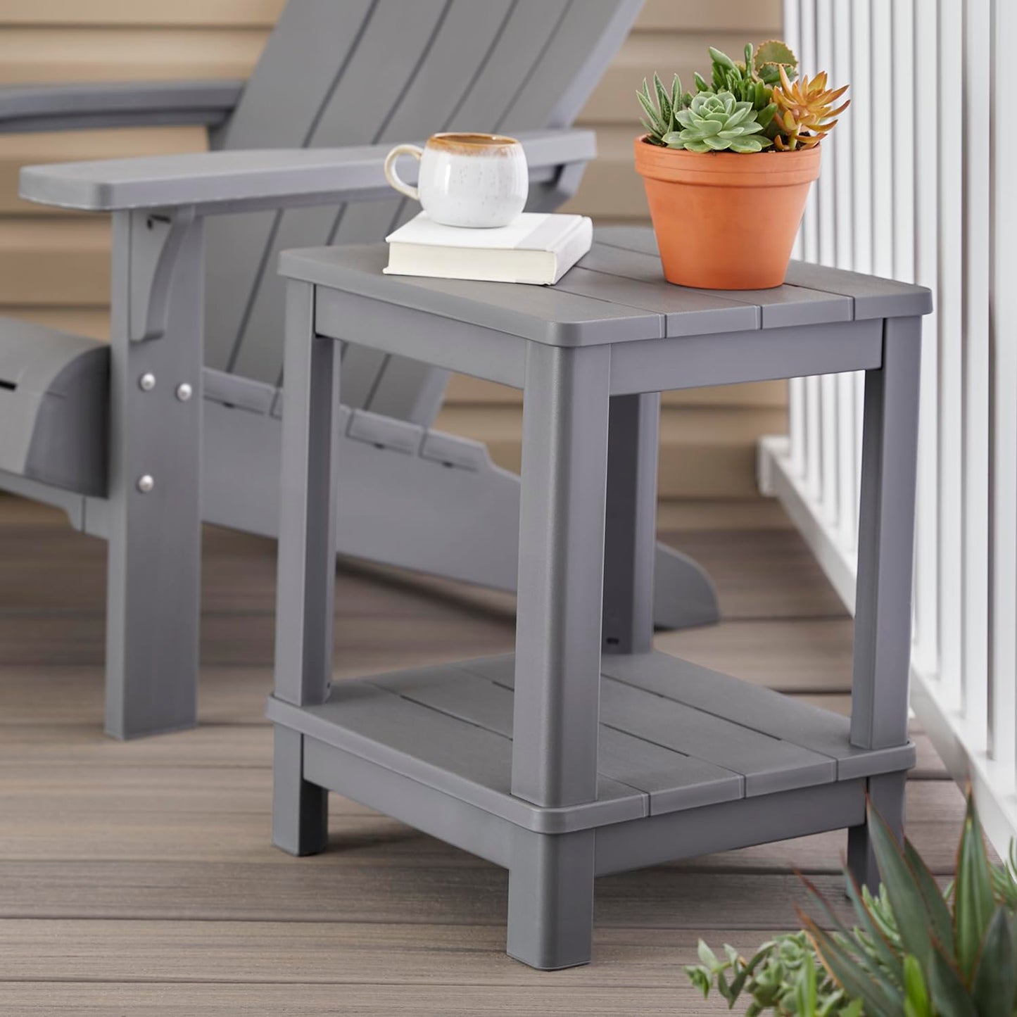 Keter Deluxe Adirondack Side Table - Gray