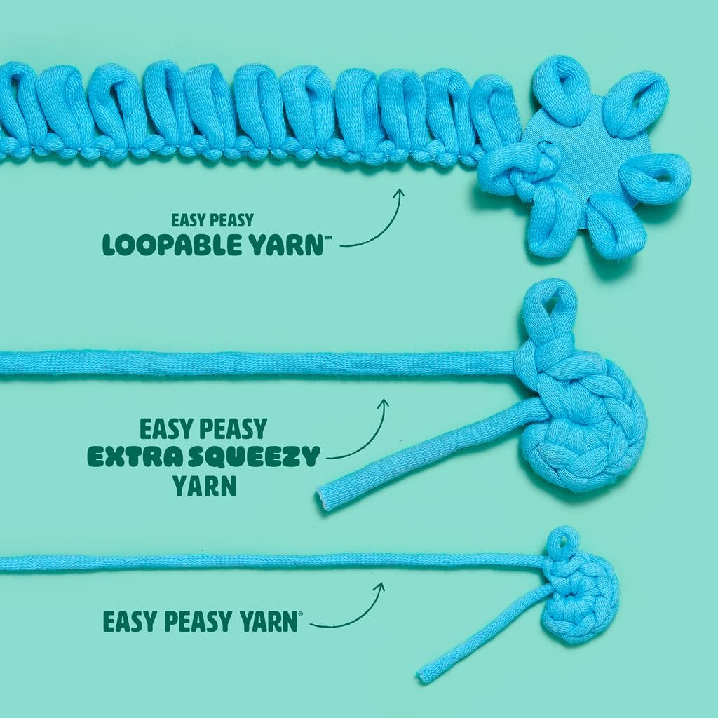 The Woobles Crochet Kit for Beginners with Easy Peasy Loopable Yarn, As Seen on Shark Tank - Easy Arts and Crafts Knitting & Crochet Animals Kit with Step-by-Step Video Tutorials (JoJo the Bunny)