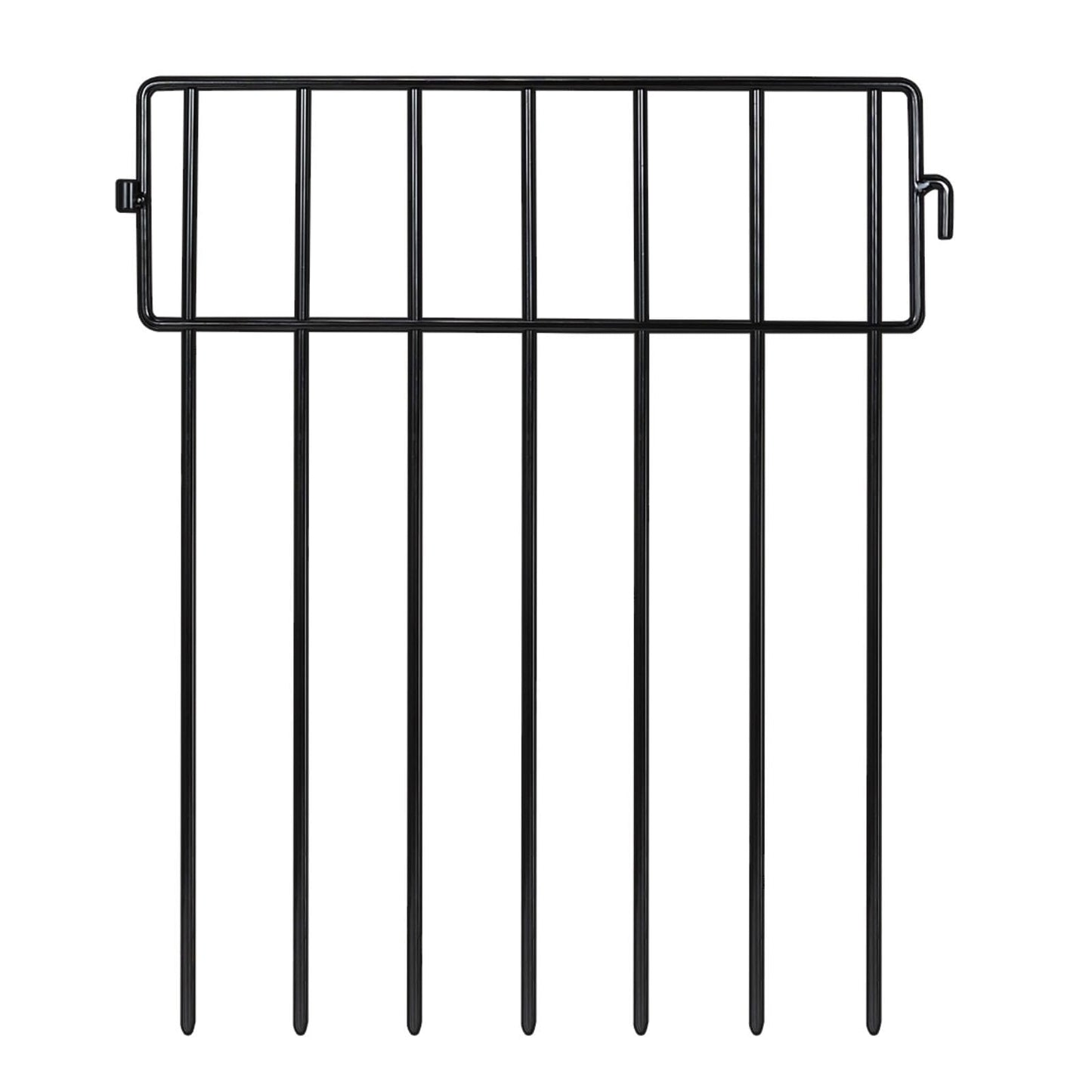 Adavin Black Animal Barrier Fence-24 Pack 12 in(L) X12 in(H) No Dig Garden Decorative Fence 1.5" Gap Rustproof Metal Dig Deterrent Panel Border for Dog Rabbits Ground Stakes Outdoor Patio,Total 24 Ft