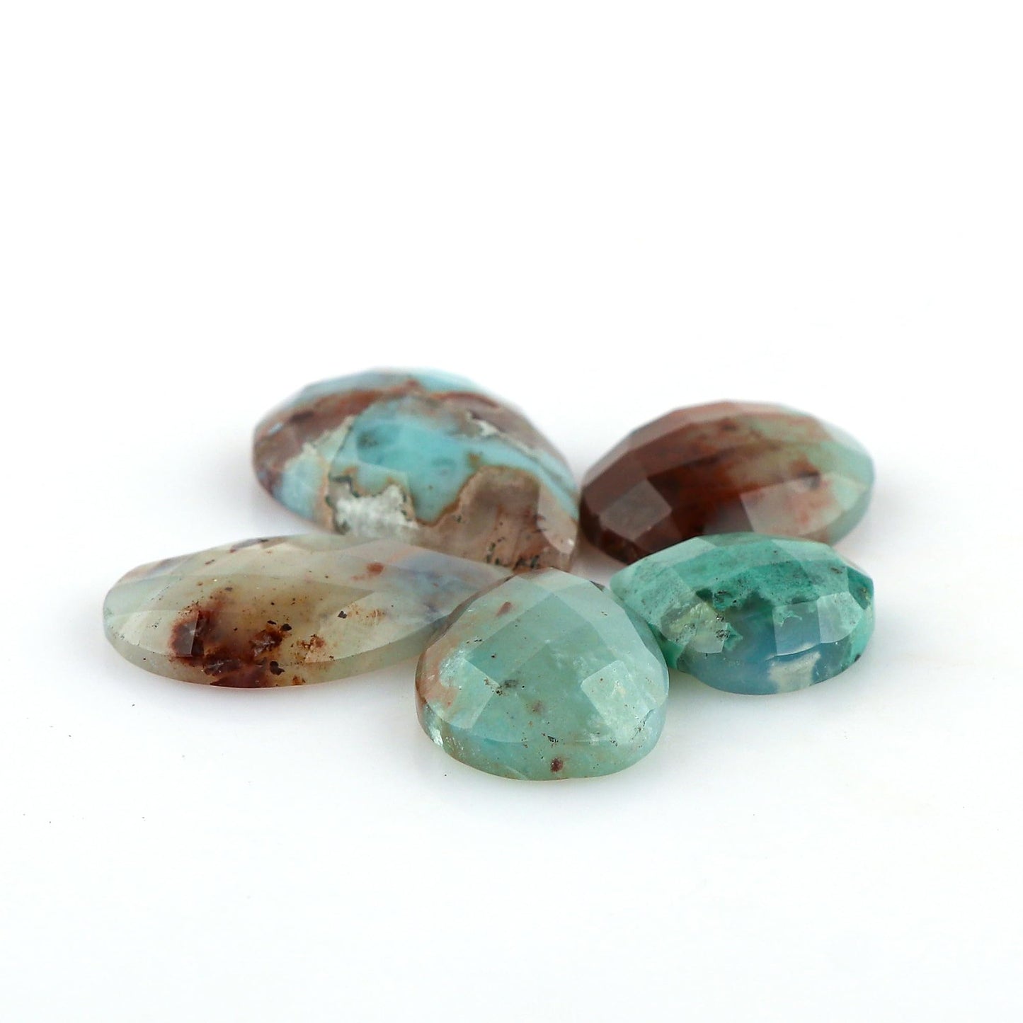 CRYSTALINES 5pcs, Natural Aquaprase Gemstone, Bulk Briolette Cut Stone, DIY Jewelry Making, Wholesale Loose Supply, Chakra Healing Crystal, Wire Wrapping, Gem Collection, AAA Grade