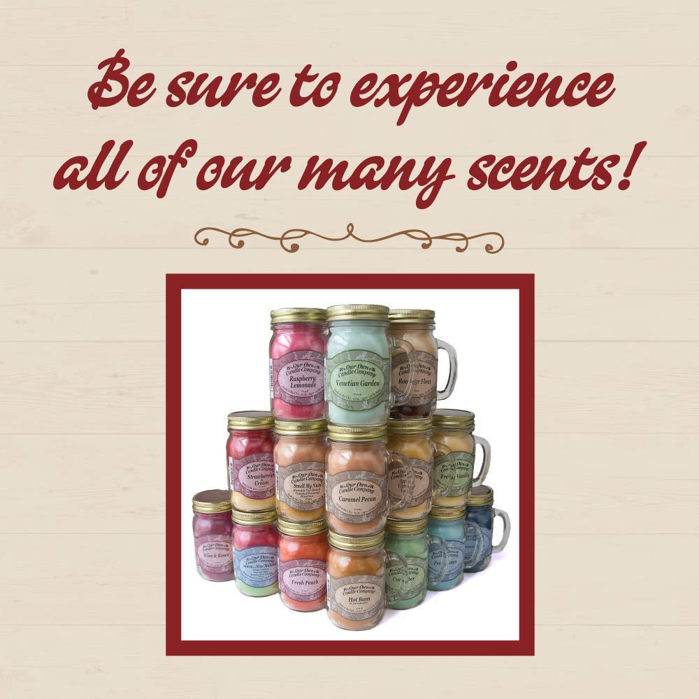 Our Own Candle Company Blood Orange Scented Mason Jar Candle, 100 Hour Burn Time - 13 Ounces