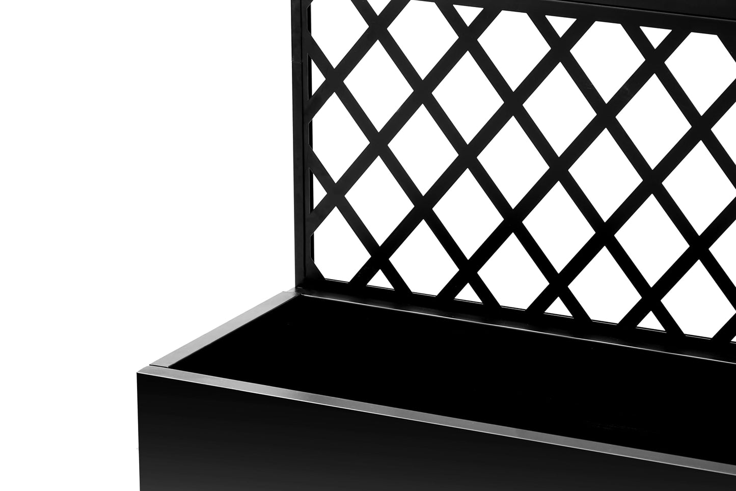 STMHOM Steel Raised Garden Bed with Trellis & Wheels, Mobile Planter Box for Climbing Plants, Privacy Screen Planter with Lockable Casters, Drainage Holes for Vegetables & Vines, 71"X46"X16"