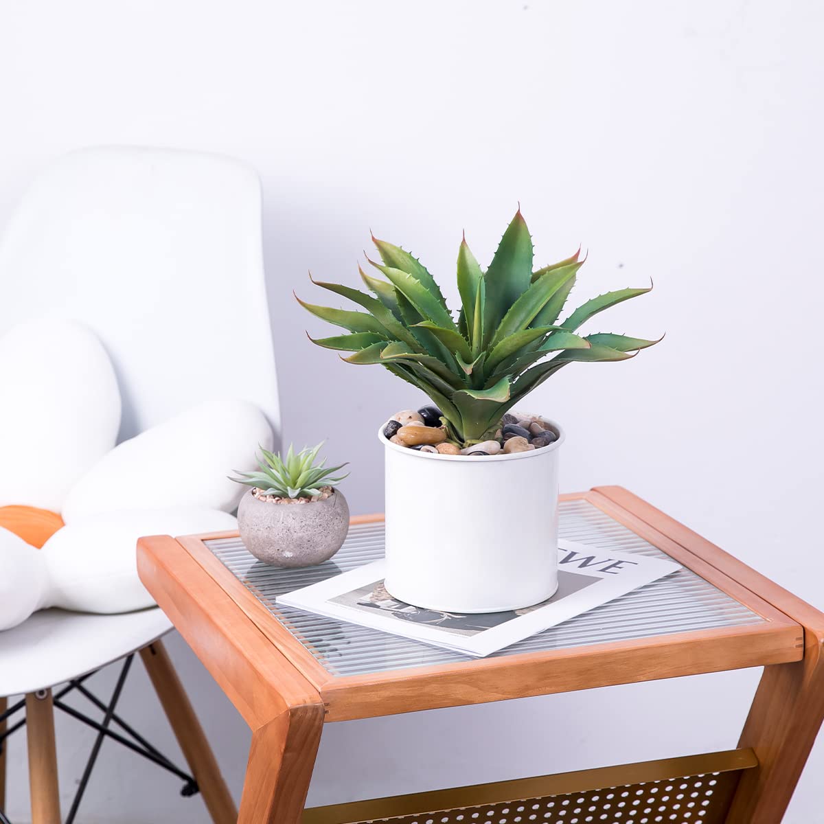 Veryhome Succulents Plants Artificial Aloe Plant, 12.5Inch Large Faux Succulents Unpotted, Premium Crafting DIY Greenery Decor for Indoor & Outdoor(Green)