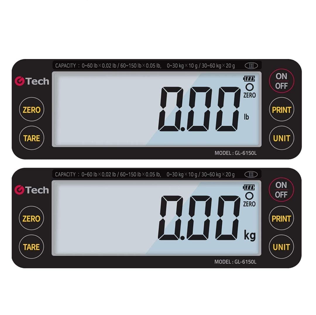 VisionTechShop GTech GL-6500L Portable Bench Scale, 500lbs Capacity with Dual Range, Reading 0-250 x 0.1lbs/250-500 x 0.2lbs, Lb/Kg Switchable, NTEP Legal for Trade