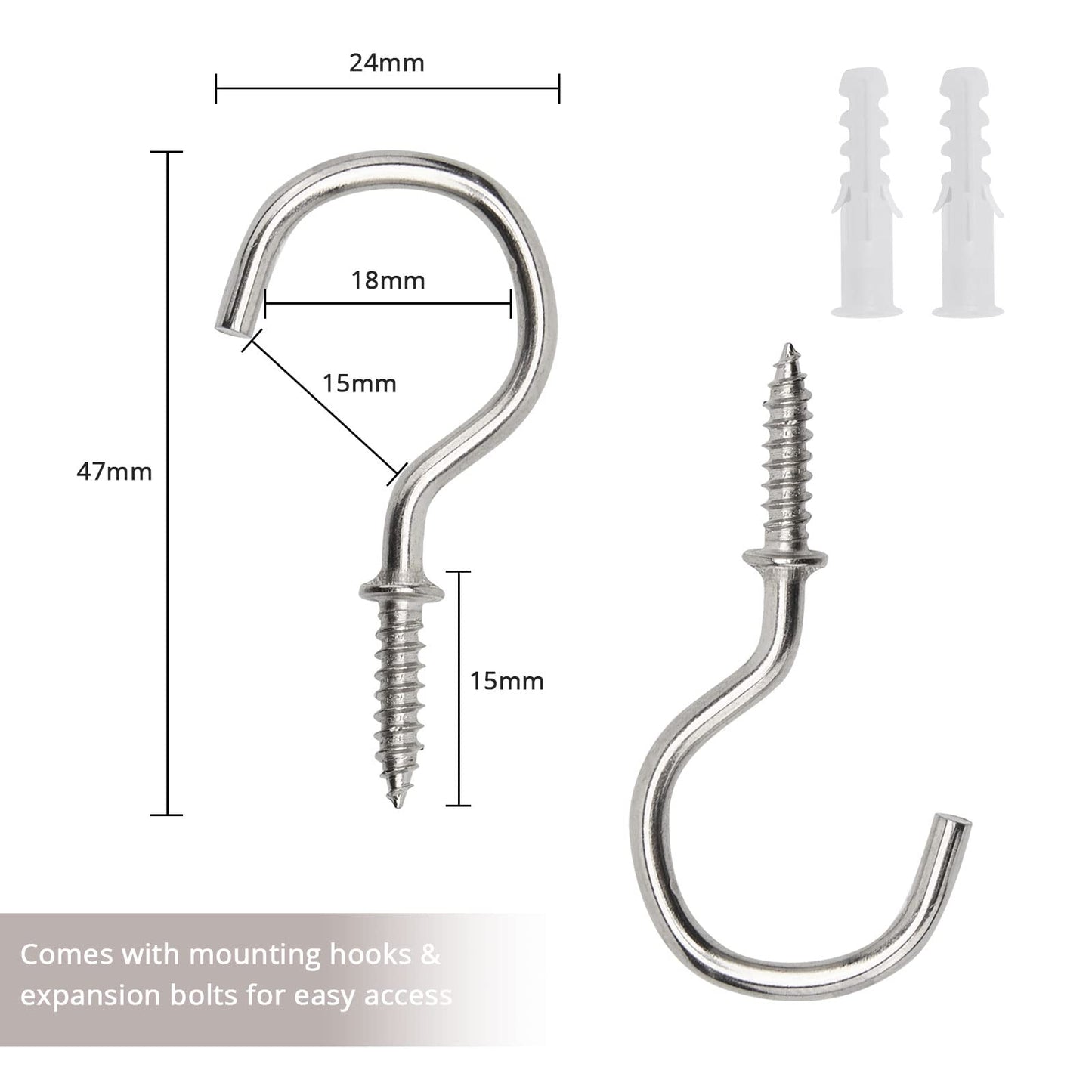NICEEC 2 Pack Natural Cotton Rope Curtain Tiebacks Elegant Boho Style Decorative Drape Tie Backs Soft Hand-Woven Rope Curtain Holdbacks with Metal Hook for Home & Office Drapery (Light Grey)