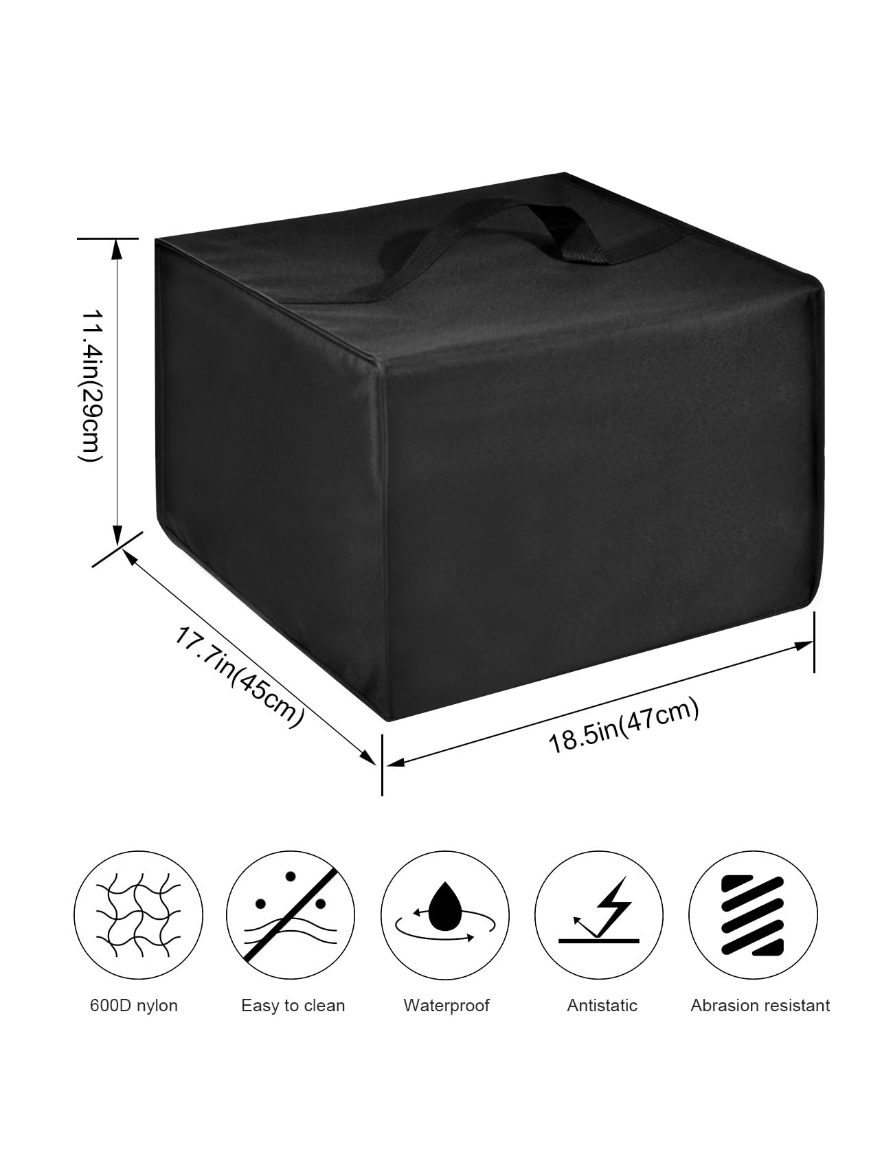 Deep Fryer Cover Heavy Duty Waterproof Heat Resistant Nylon Cover Case for Hamilton Beach Electric/for Elite Gourmet EDF-401T Electric/for Chefman 4.5 Liter Deep Fryer