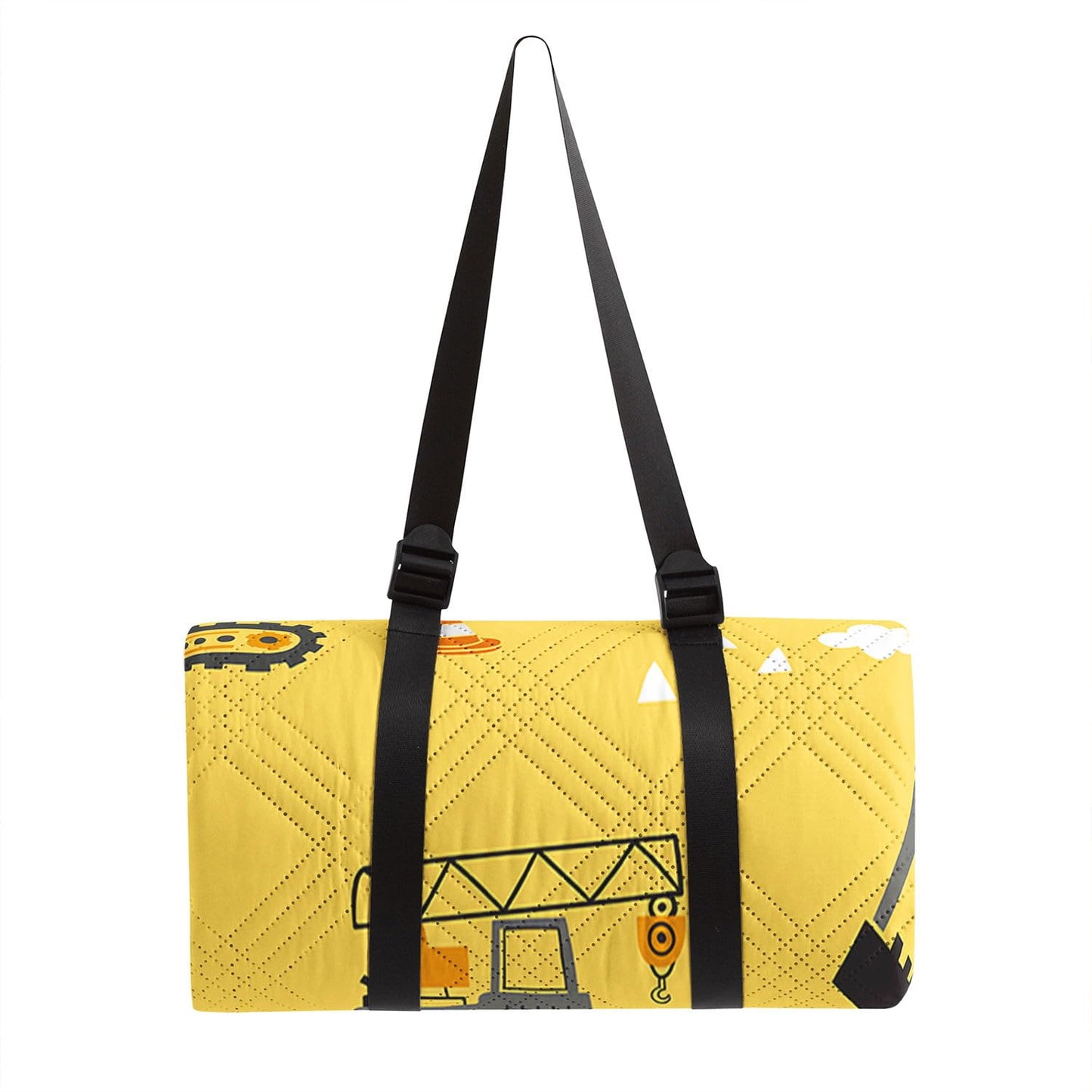 Smell Sunshine Outdoor Picnic Blanket,Portable Sandproof Waterproof Picnic Mat,Truck Excavator Tractor Printed Camping Beach Mat for Sand and Wet Grass Hiking (Excavator S)