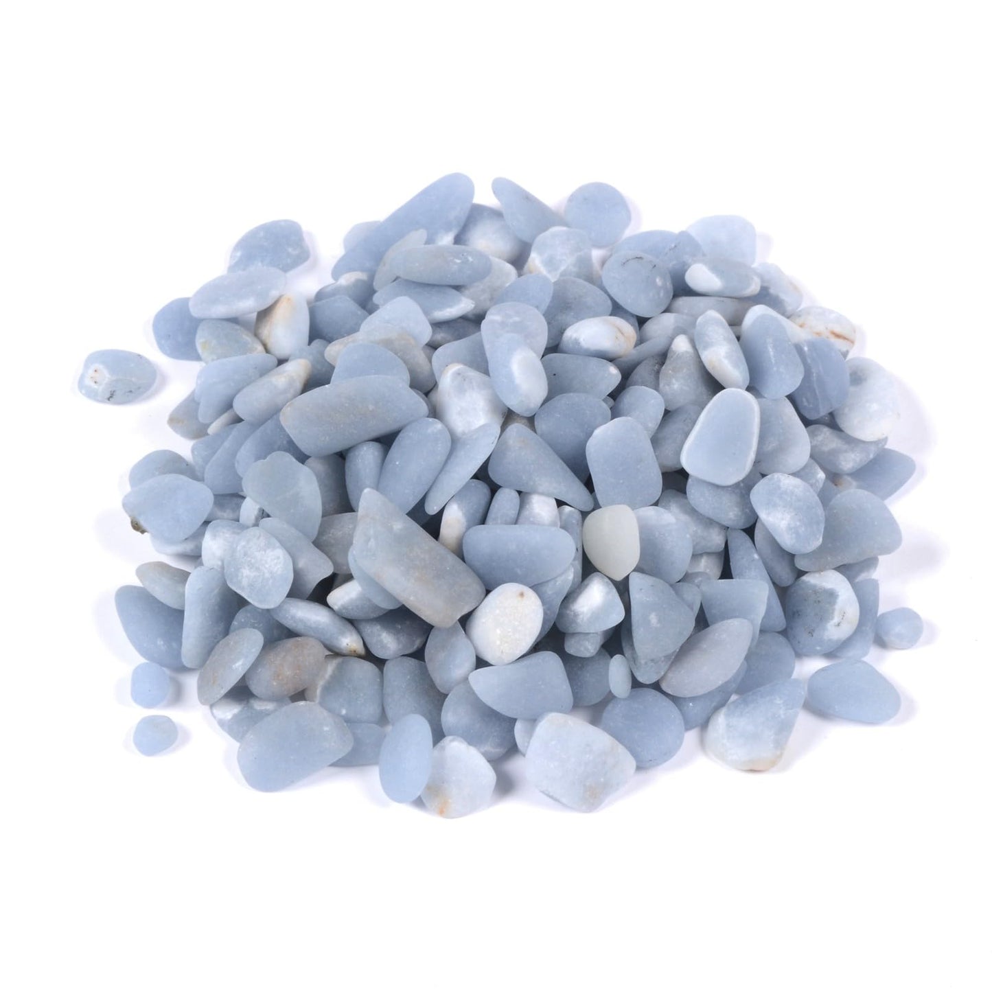 Justinstones Matte Angelite Chips Crushed Tumbled Stone Crystal Healing Embellishments 100 Grams