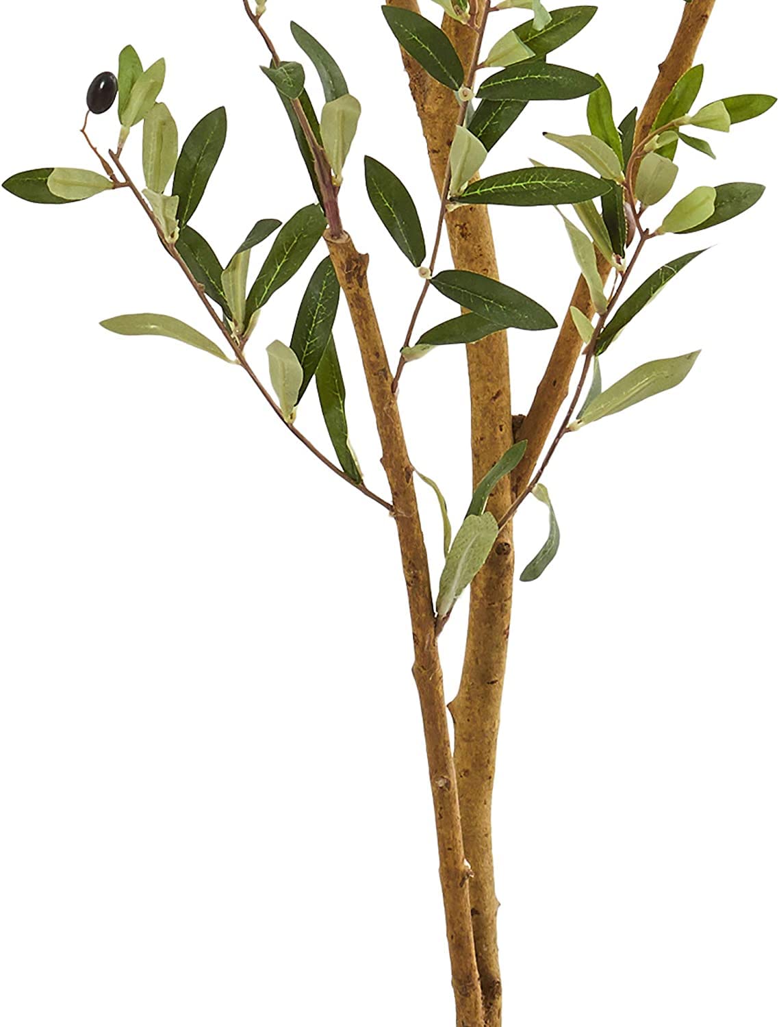 Nearly Natural 82in Artificial Olive Tree, Faux Greenery with Lifelike Branches for Indoor Home Decor