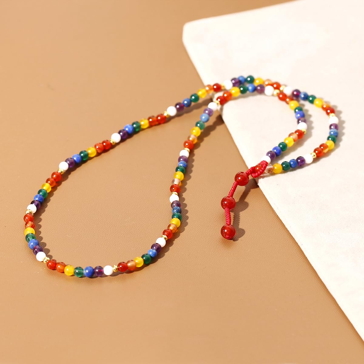 Jewever 7 Chakra Beaded Bracelet Necklaces for Women Handmade Wrap Reiki Crystals Yoga Meditation Balance Jewelry Relaxation Gifts