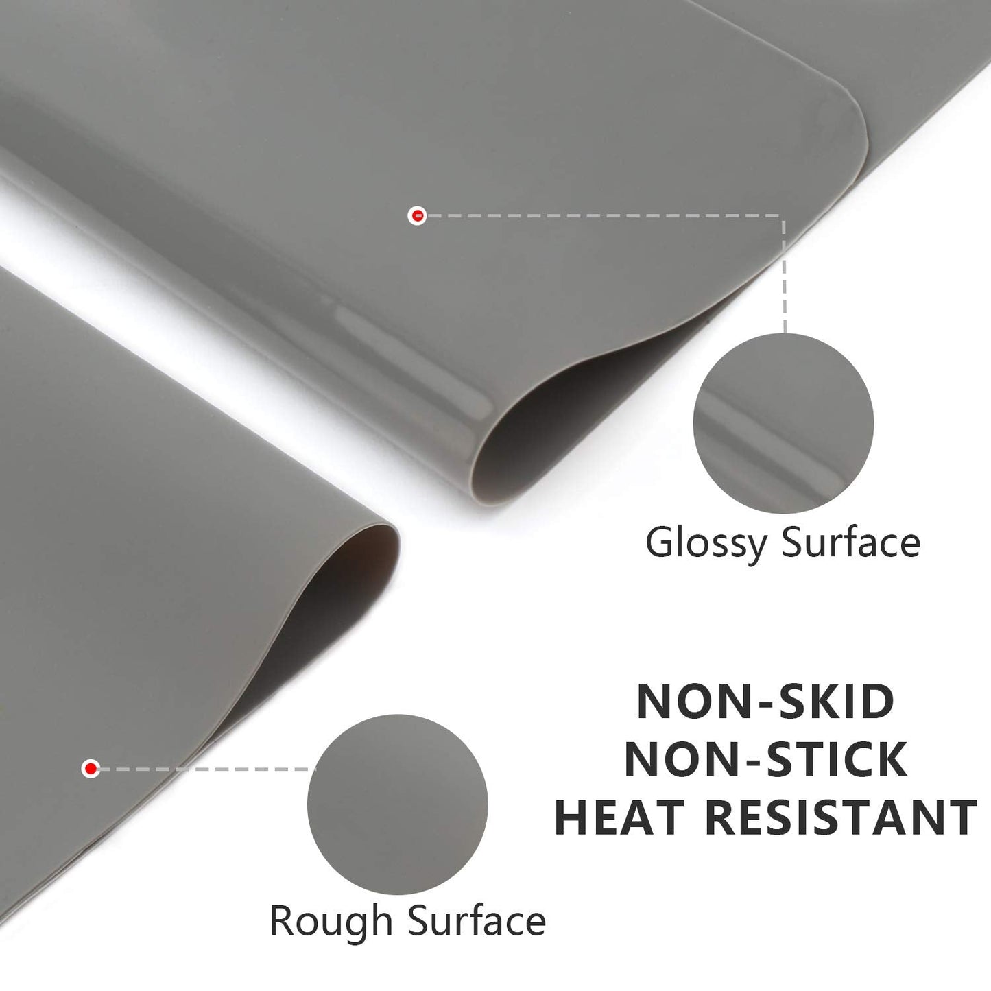 Gartful 3Pack Silicone Sheet for Crafts, Resin Jewelry Casting Molds Mat, Food Grade Silicone Placemat, Multipurpose Table Protector, Nonstick Nonskid Heat-Resistant, Black&Gray&Beige (15.7x11.8inch)