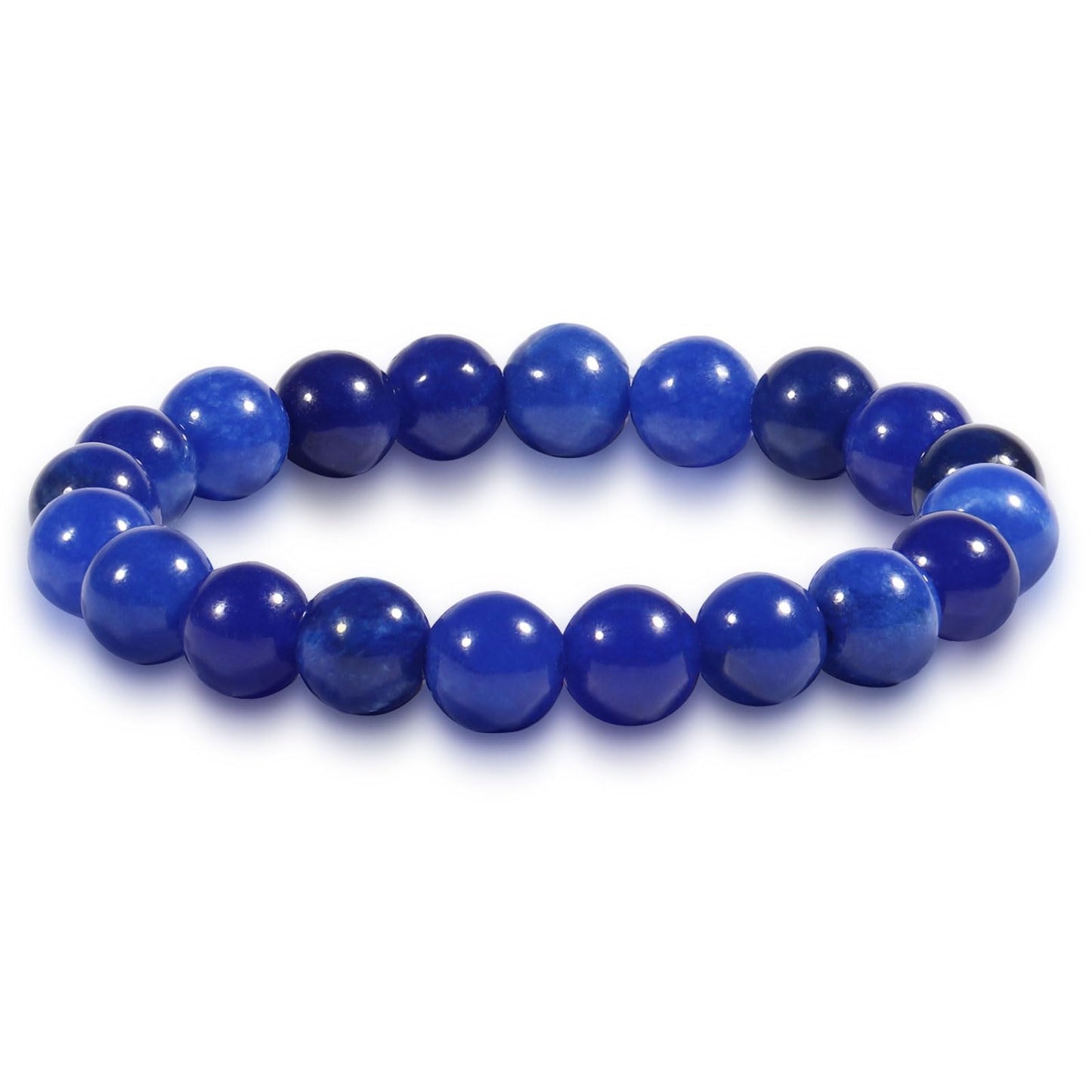 VDKIDKT Chakra Healing Bracelet 10mm Natural Lapis Lazuli Beads Bracelet for Women Men Meditation Emotion Control Stress & Anxiety Relief Bracelet(Lapis Lazuli)