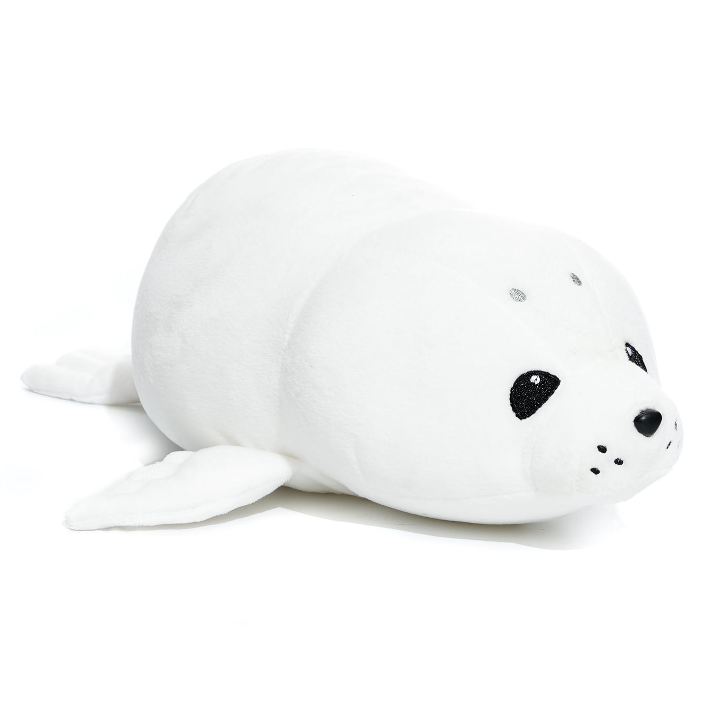 WEIGEDU Adorable White Baby Seal Plush Pillow – Soft Stuffed Animal Toy, Cuddly Hugging Body Pillow for Kids & Adults, 20" Arctic Ocean Seal Doll, Cute Sea Animal Plushie for Gifts & Decor