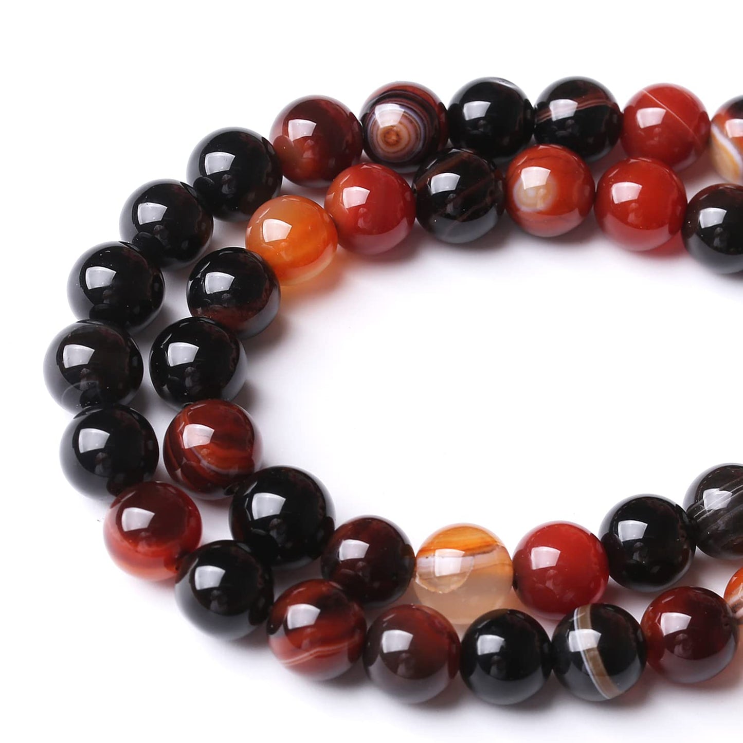 36PCS 10MM Red Persian Agate Stone Beads Energy Healing Beads for DIY Jewelry Bracelet Necklace Making for Jewelry Making15Inch…
