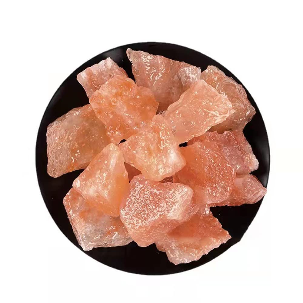1.97 to 3.94 Inches Himalayan Pink Crystal Salt Stones, 1.1 Pounds Himalayan Pink Salt Chunks for Salt Rock Lamp,Salt Bowl,and Decorations M34