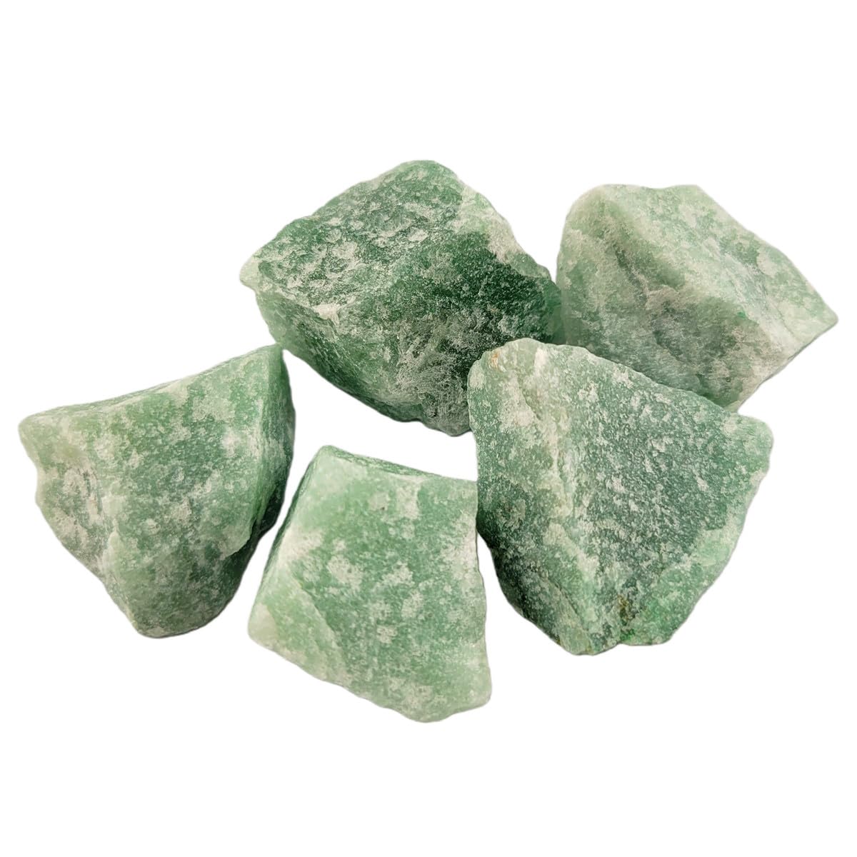 3-5Pcs Natural Raw Crystals 1''-2'' Rough Stones Rocks for Tumbling Polishing Cabbing Gemstones Crystals and Healing Stones for Wicca Reiki,Fountian Rocks for Decorations (Green Aventurine)