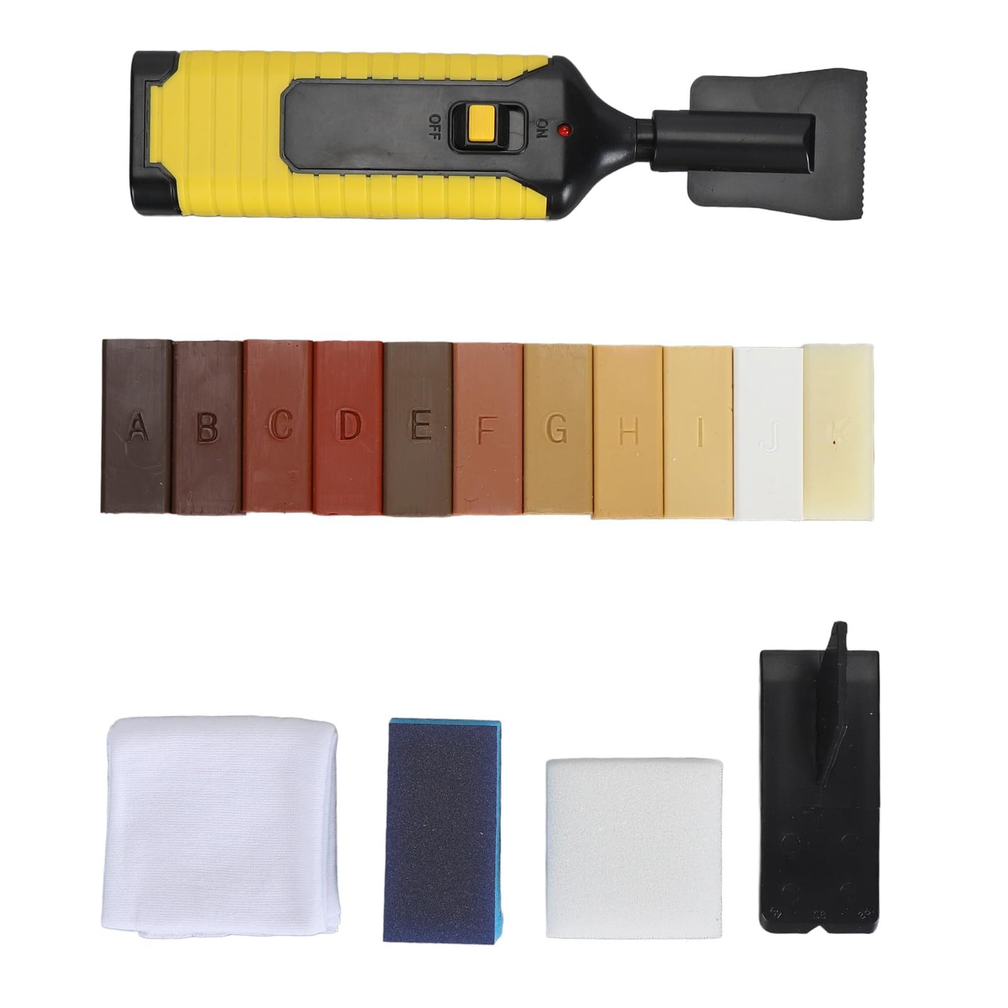 Rengue Wood Floor Repair Kit, Easy Application, Ideal for Home Furniture and Laminate Floors, 16.8x3.7cm Size Wood Floor Repair Kit, Plastic Wax with Nan Household Daily Necessities