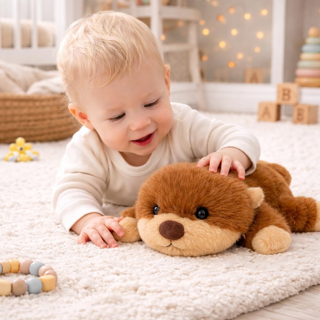 Mushymallow Adorable Plush Otter Stuffed Animal Soft Otter Plush Toy Cute Birthday Gift for Boys Girls Kids Toddlers