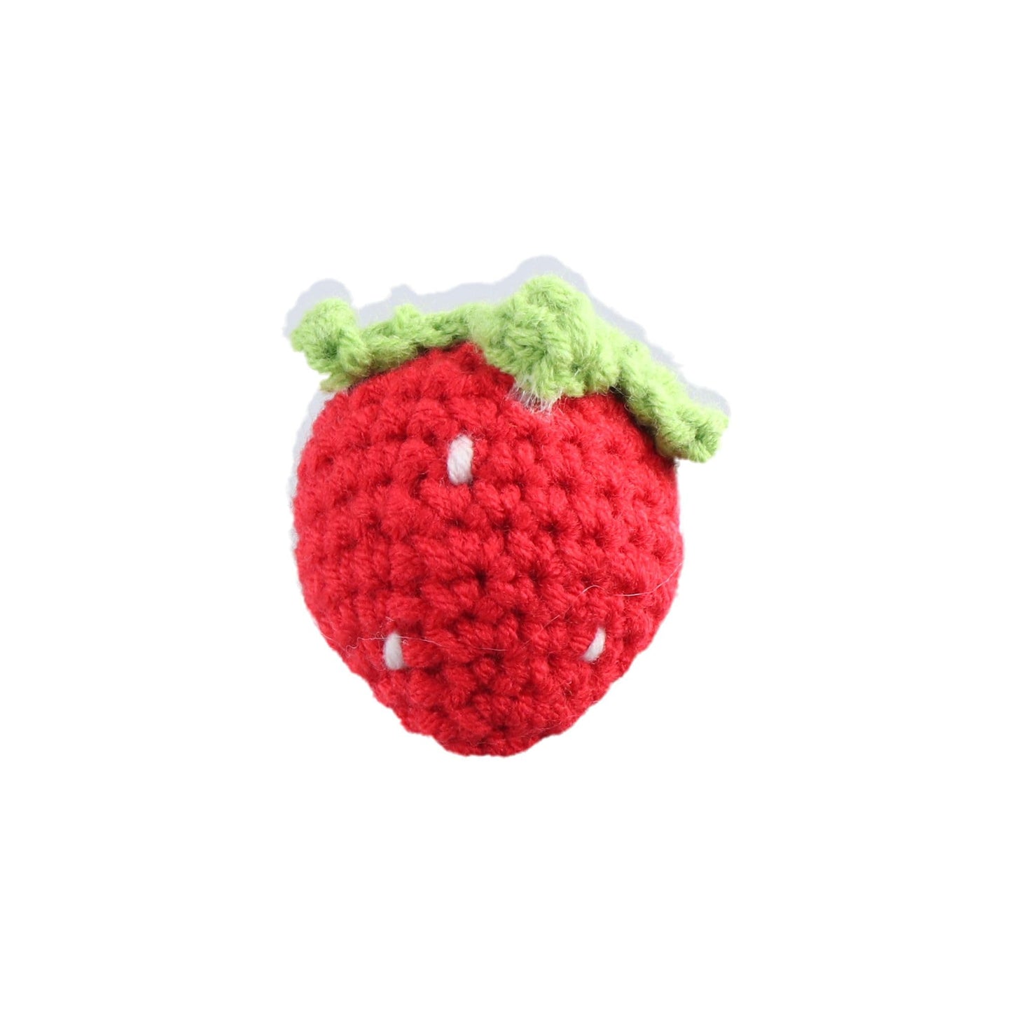 Leadigol Crochet Strawberry Sunflower DIY Craft Kit - Cotton Wool Handmade Strawberry Fruits Hanging Ornament - Unisex Kids All Seasons