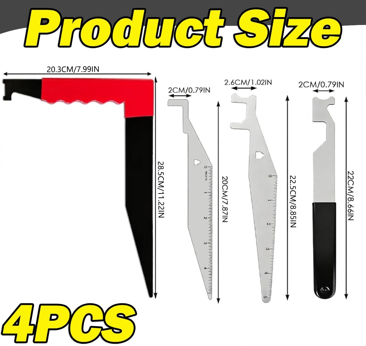 4 Packs Professional Firefighting Multi-Tool Kit, Ultimate Multipurpose Firefighting Tool for First Responders & Firefighters, Heavy-Duty Emergency Rescue Set