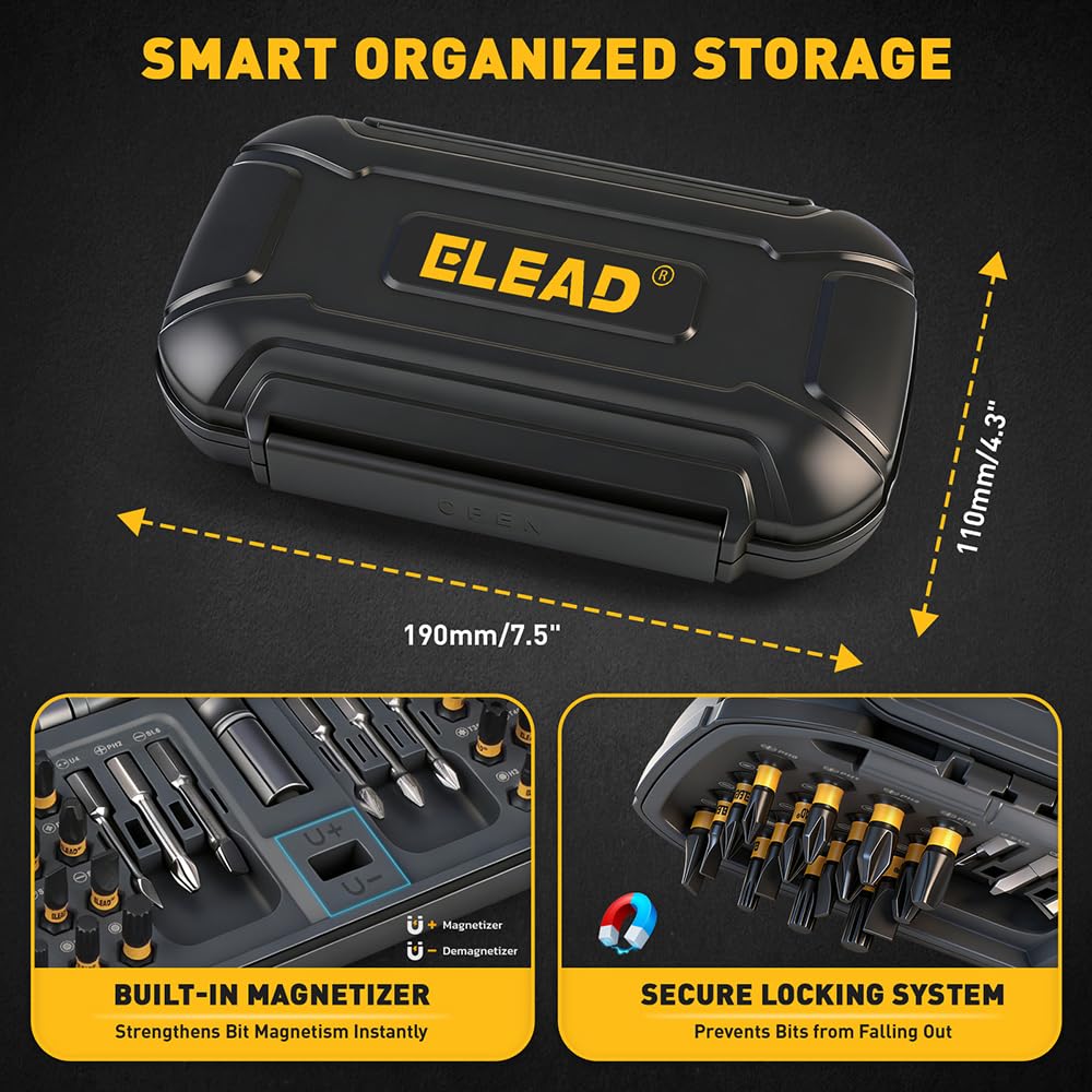 46 in 1 Magnetic Ratchet Screwdriver Set, Multi-Bit Screwdriver Kit, Nut Driver Set, Detachable Ratchet Handle with Storage Case, Repair Tool Kit for Furniture, Computer, Bicycle