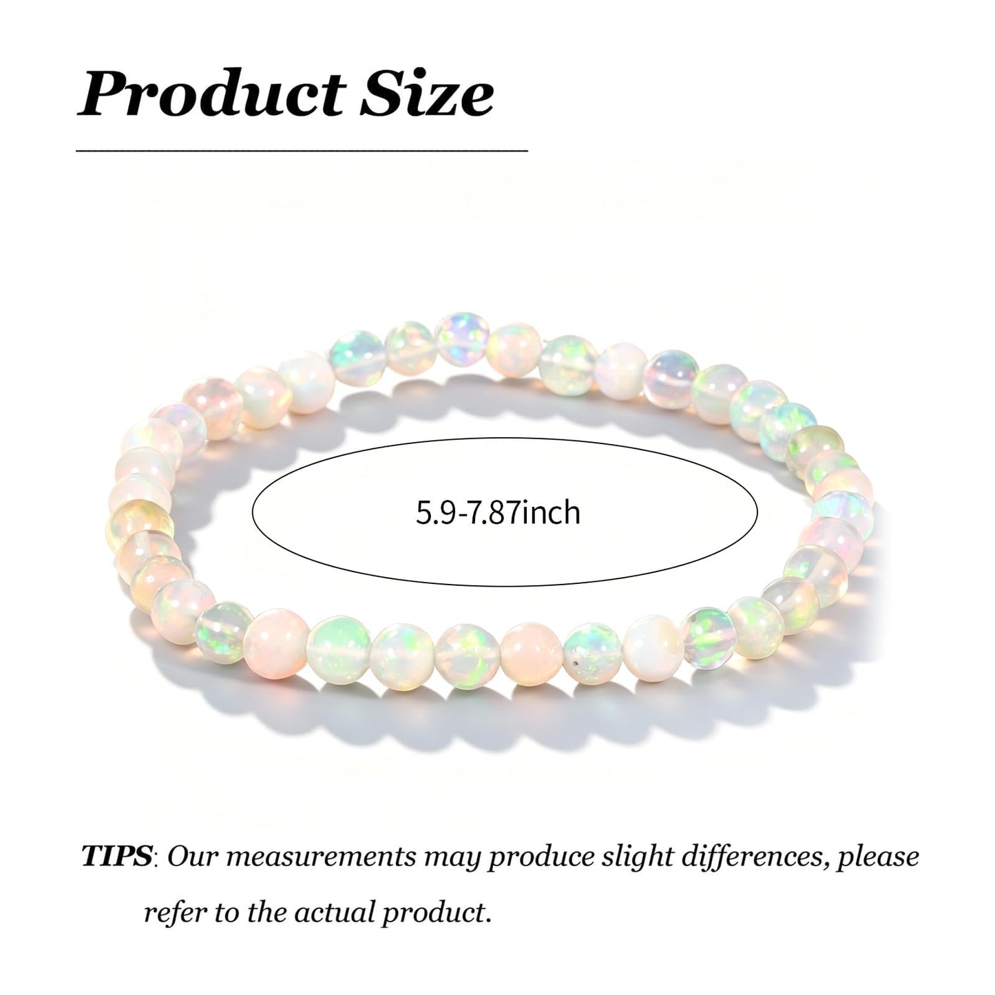 Embtrem Opal Menopause Bracelet for Women Natural Healing Crystal Bracelet for Anxiety Relief & Stress Reduction Health-Focused Gemstone Jewelry for Emotional Balance