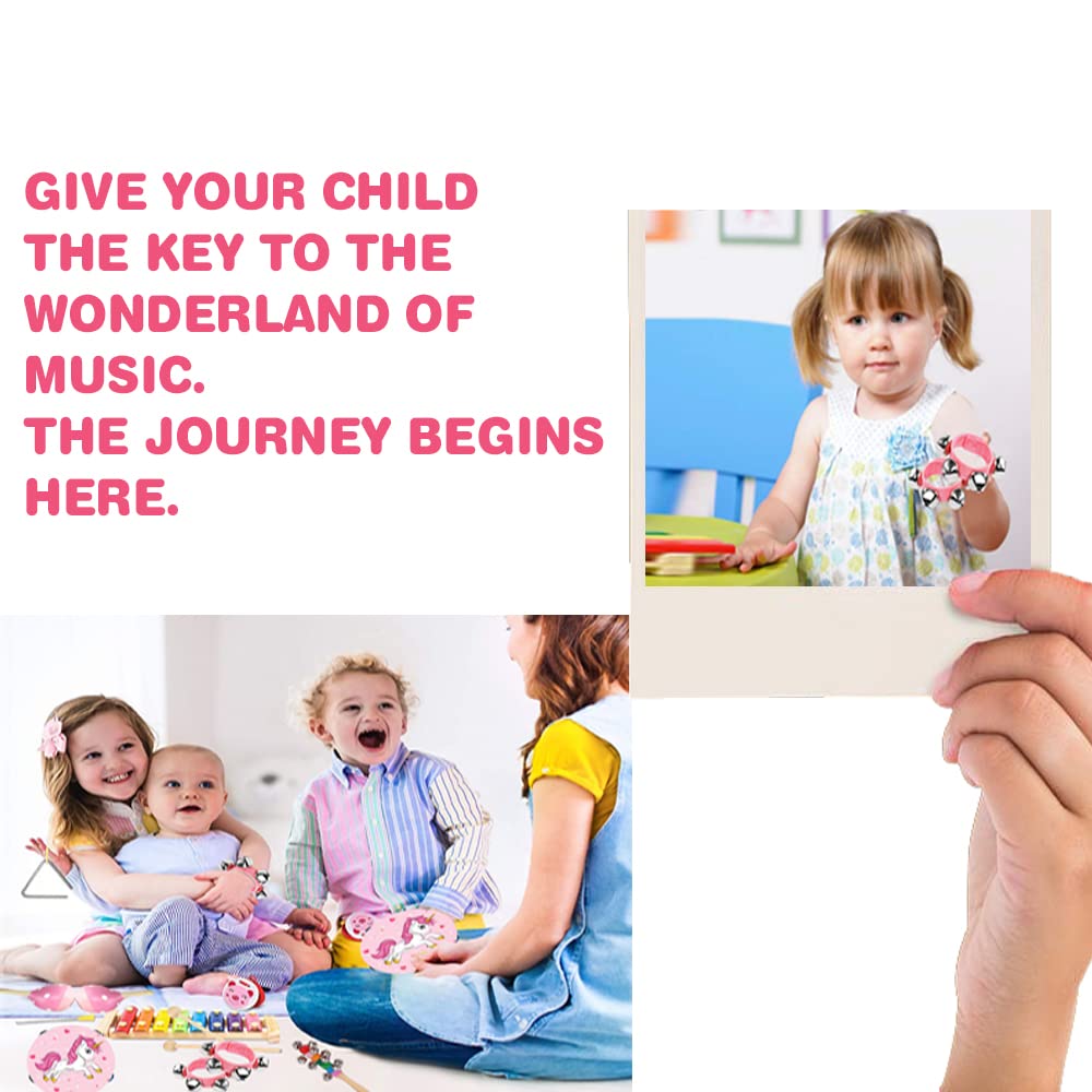 Kids Musical Instruments Sets, 12pcs Wooden Percussion Instruments Toys Tambourine Xylophone for Kids Playing Preschool Education, Early Learning Musical Toys for Boys Girls Chrismas Thanksgiving Gift