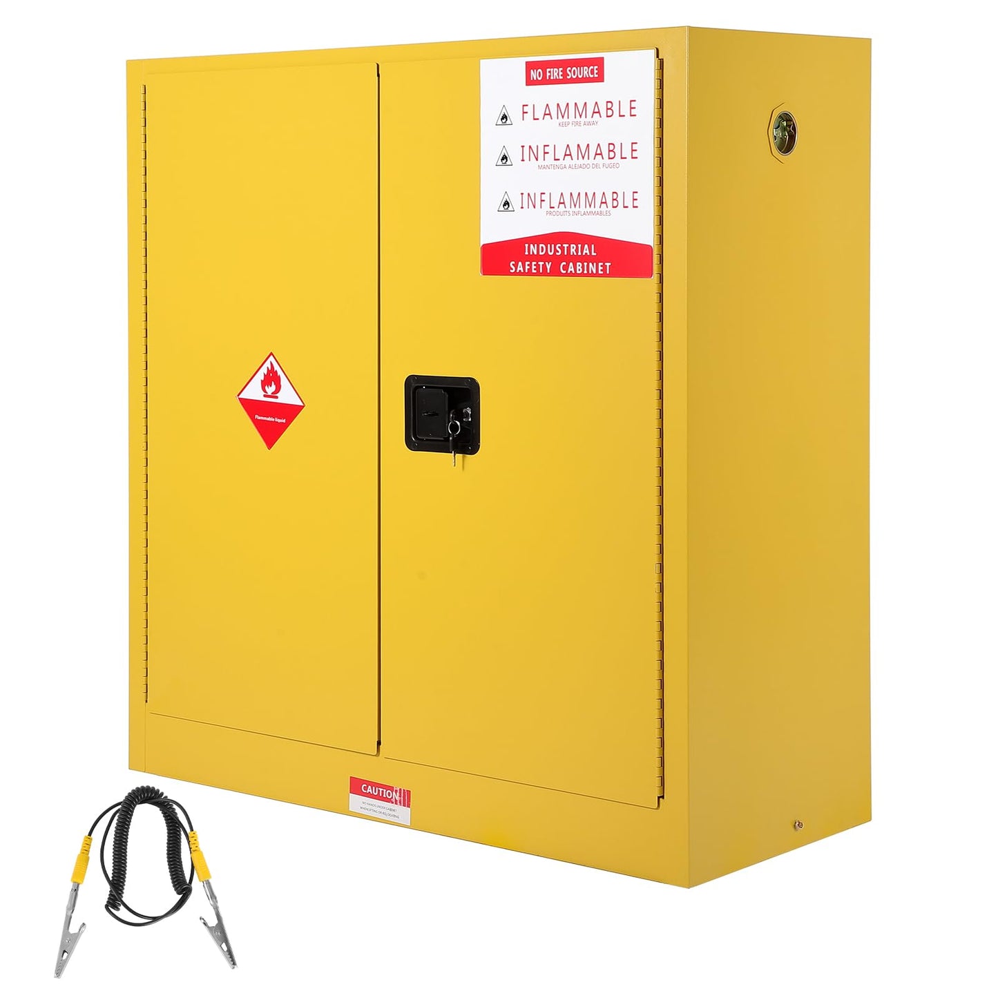 Hazardous Storage Cabinets, Flammable Cabinet, Cold-Rolled Steel Flammable Liquid Storage Cabinet Auto Closing Door for Industrial Use, Flammable Safety Cabinet, Cold-Rolled Steel Fire Resistant
