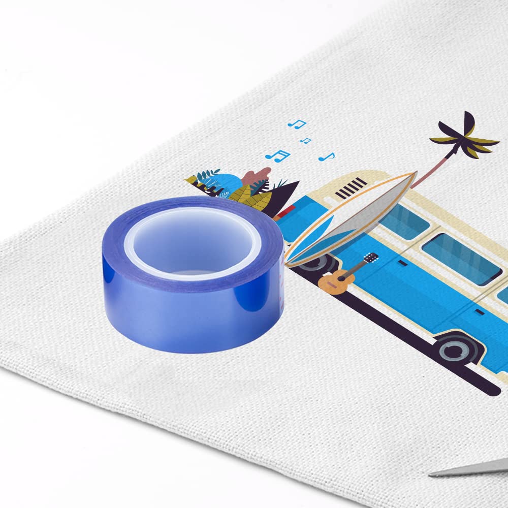 PYD Life 6 Rolls Heat Resistant Thermal Tape Blue 0.8 Inch x 52 Ft Sublimation Blanks Up to 250 C(480 F) for Sublimation Tumblers Mugs T-Shirts Print Heat Press