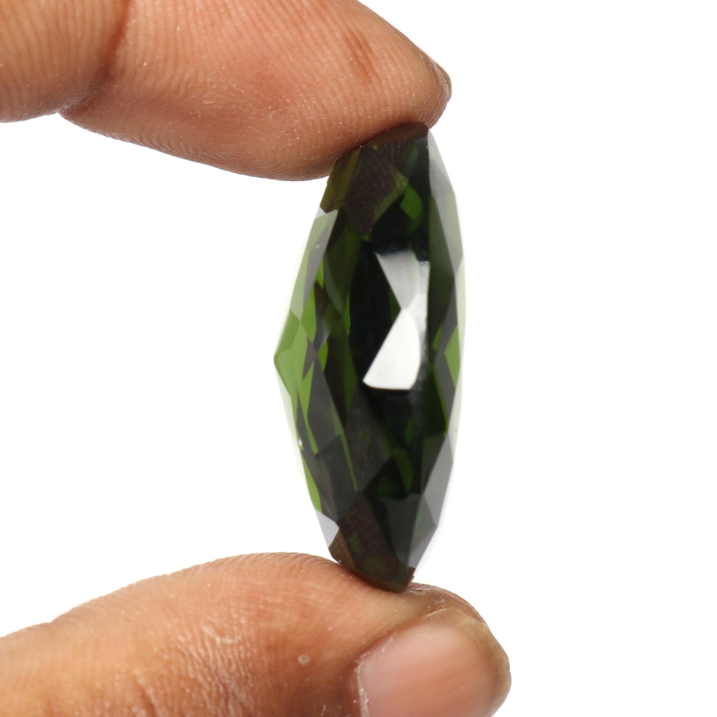 REAL-GEMS Natural Brazilian Green Amethyst Loose Gemstone Brilliant Oval Cut 58.15 Ct Translucent Crystal for Jewelry Making