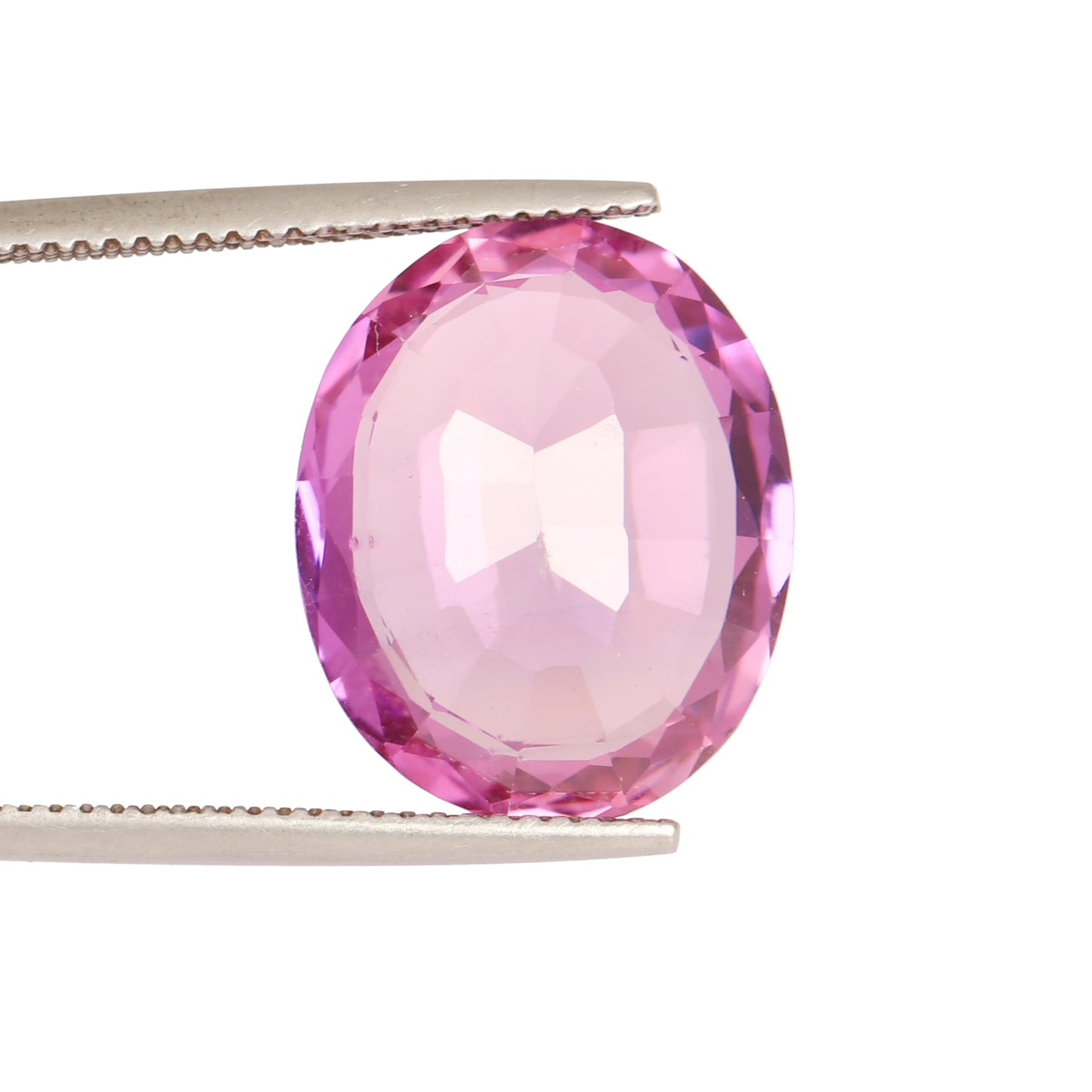 REAL-GEMS Jewelry Making Stone AAA+ 12.75 Carat Pink Kunzite Oval Cut Faceted Loose Gemstone for Pendant