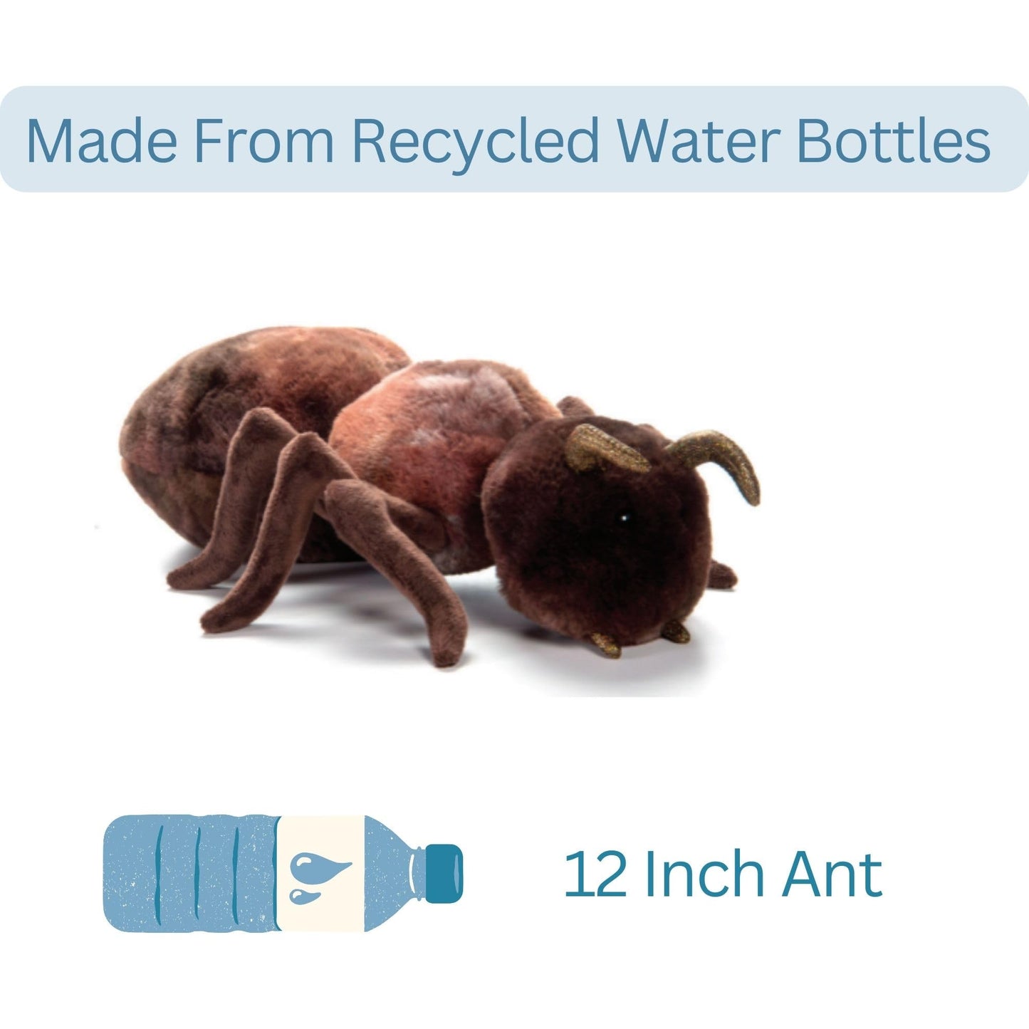 The Petting Zoo Ant Stuffed Animal Plushie, Gifts for Kids, Wild Onez Insect Animals, Ant Plush Toy, 12 inches