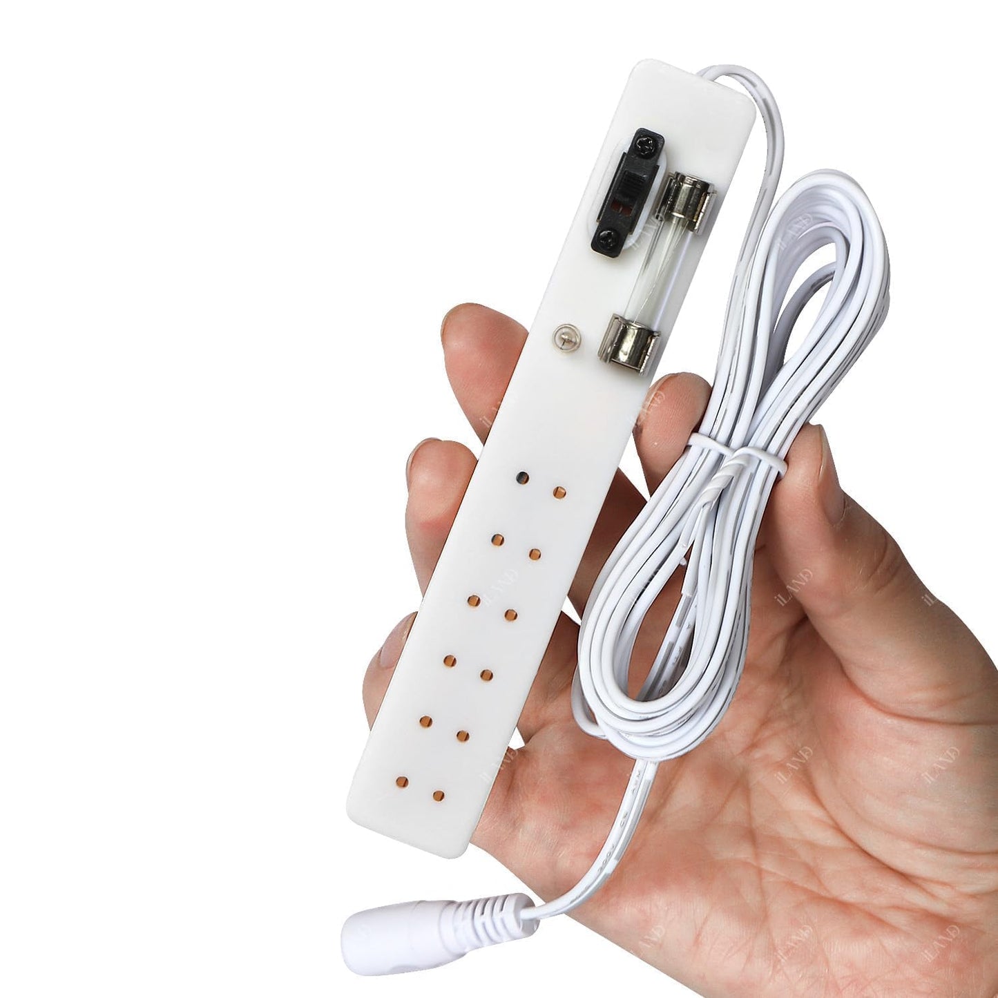 iLAND 1:12 Scale Accessories of Dollhouse Lighting Power Strip & Adapter, Mini Doll House Accessories for Miniature Lights in DIY Miniature House Kit (Mini Power Strip & Adapter)