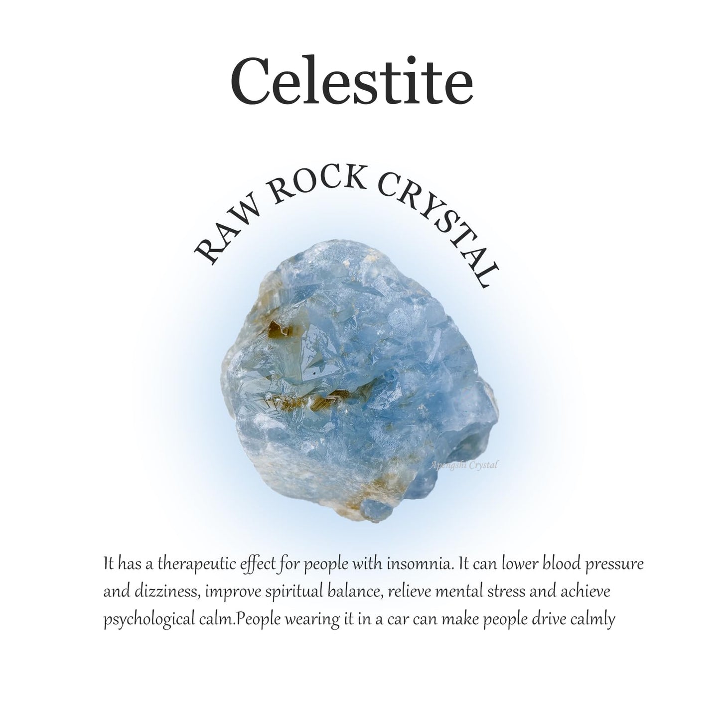 Apengshi Celesite Raw Stones 2PCS Natural Rough Rocks Healing Crystal and Stones DIY Raw Stones Meditation Fountain Garden Home Decor