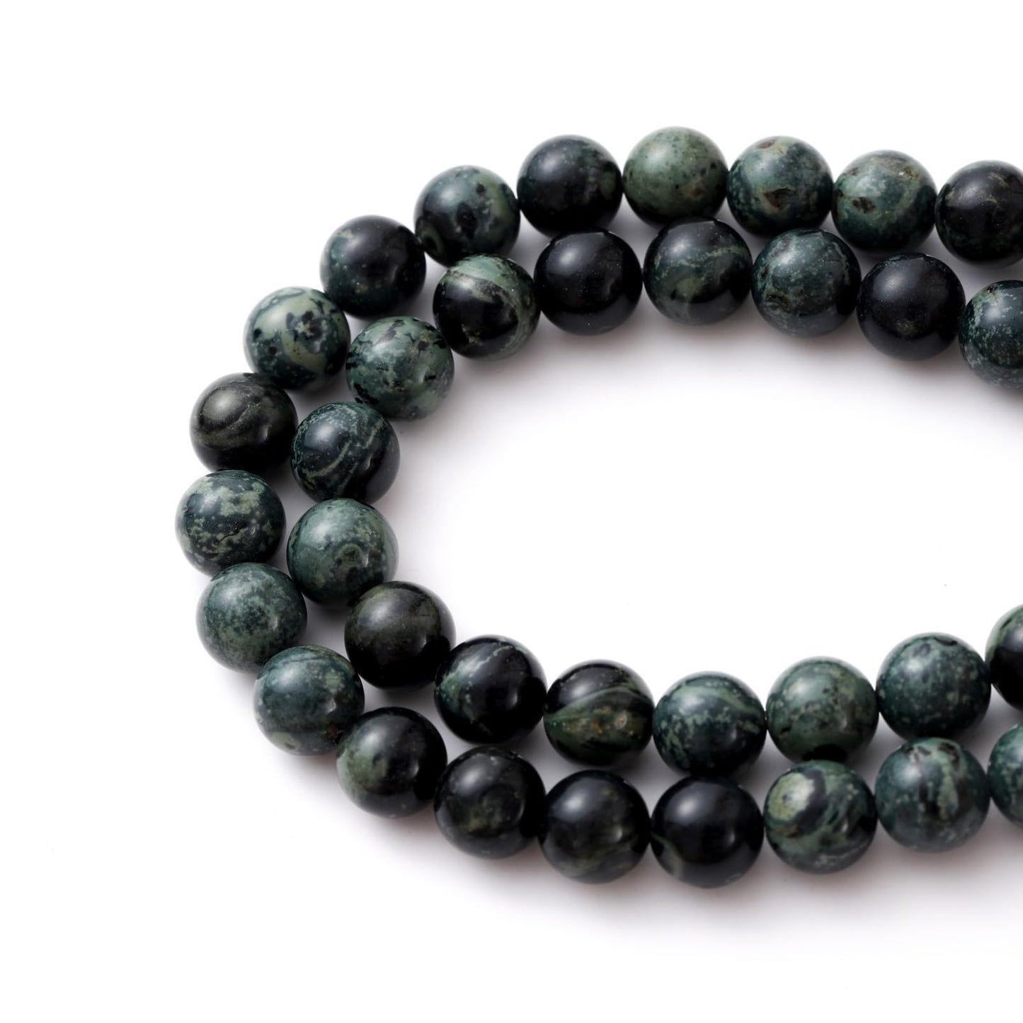 8mm 45pcs DIY Natural Kambaba Jasper Stone Beads Round Healing Crystal Gemstone Loose Beads for Jewelry Making Handmade Bracelet Necklace