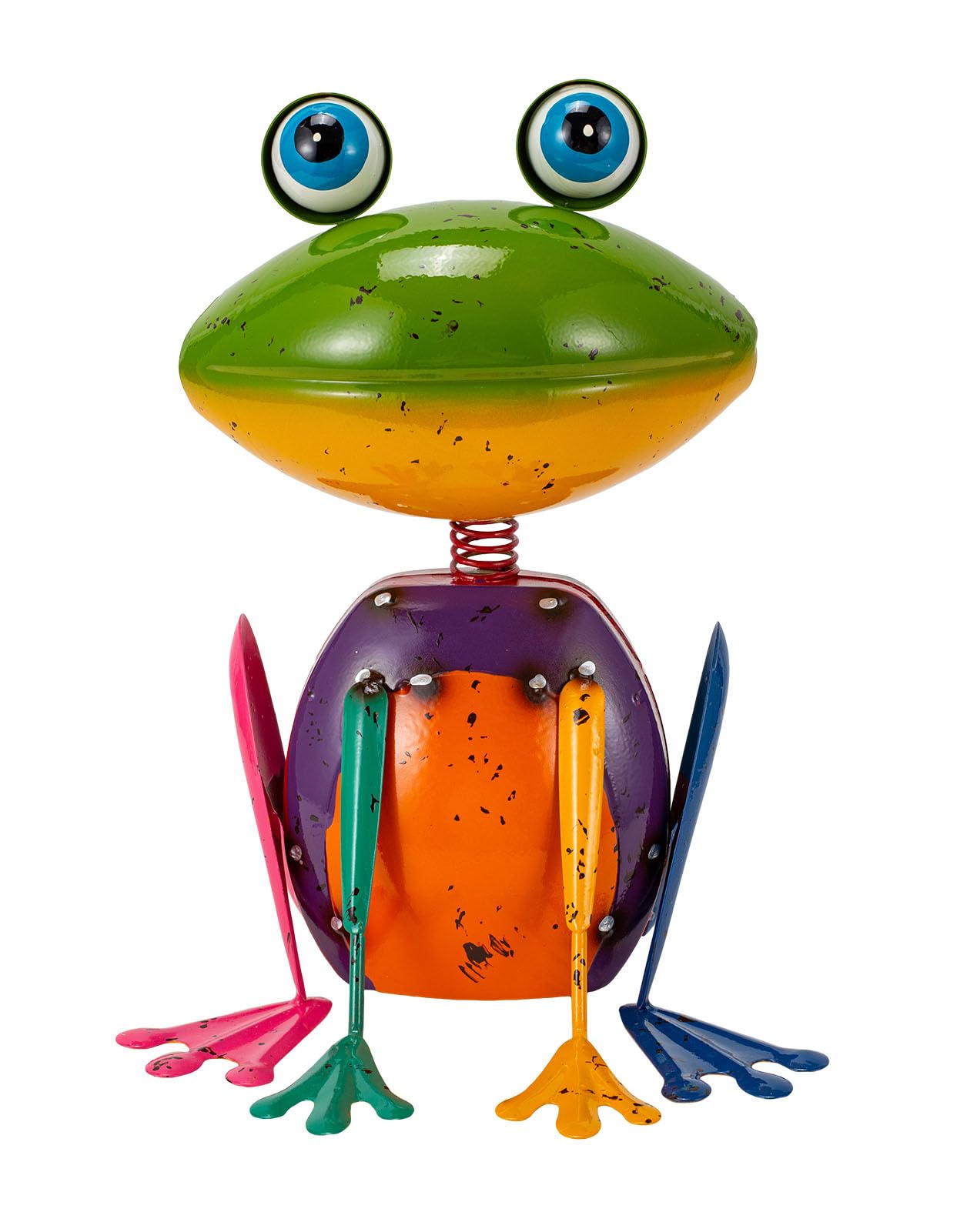 The Aura Collective Frog Garden Decor Metal Yard Art Rustproof Garden Statues Outdoor Figurines for Patio Porch Lawn Gardening Gifts