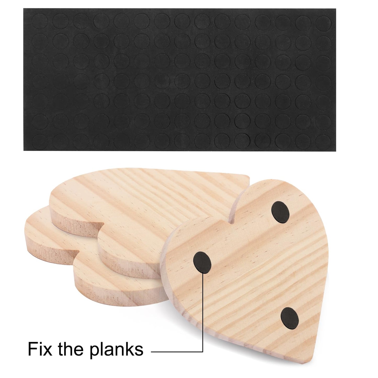 36 PCS 4 Inch Unfinished Wood Coasters, Premium Heart Wooden Plaques for DIY Crafts, Drawing, Painting, Wood Engraving, Wood Burning, Laser Scroll Sawing and Home Decoration