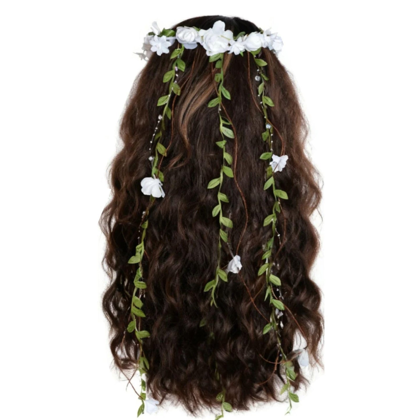 Sucrain Flower Headpiece for Women, Fairy Floral Headband Flower Crown Hair Accessories for Wedding Princess Renaissance Cosplay