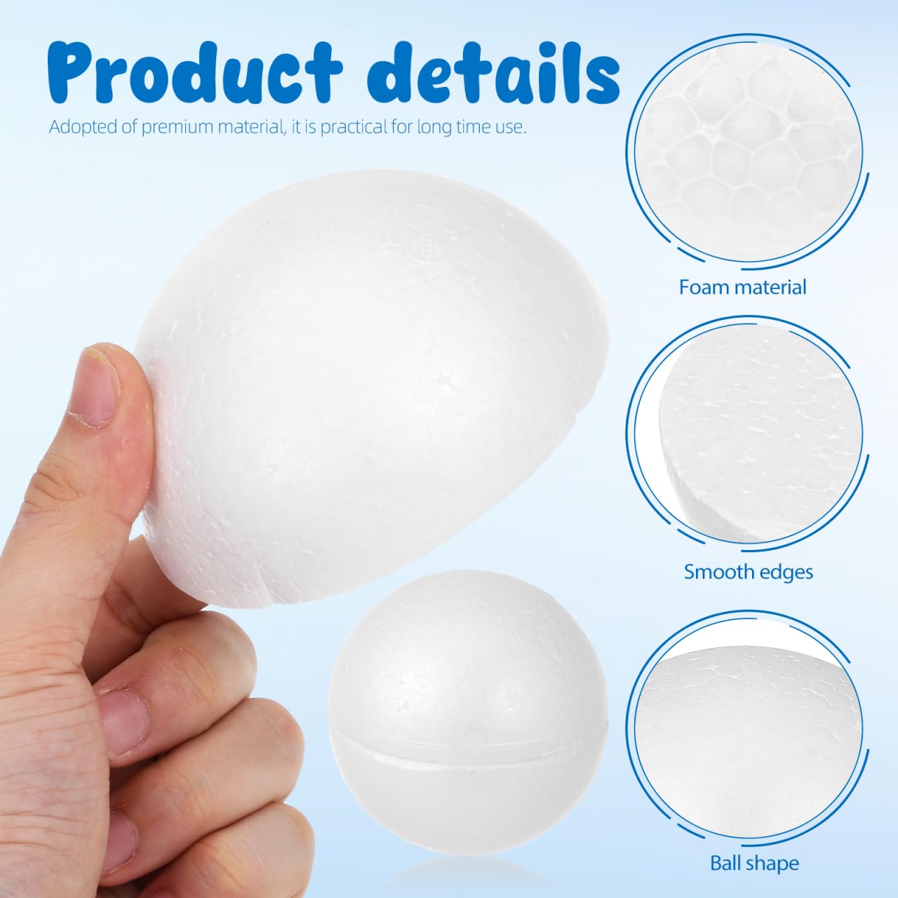 BESTOYARD 20Pcs Floral Foam Half Sphere, 4 Inch Styro Foam Balls for Artificial Flowers, White Round Arrangement Supplies, Bouquet Holder for Wedding, Plant Bouquet