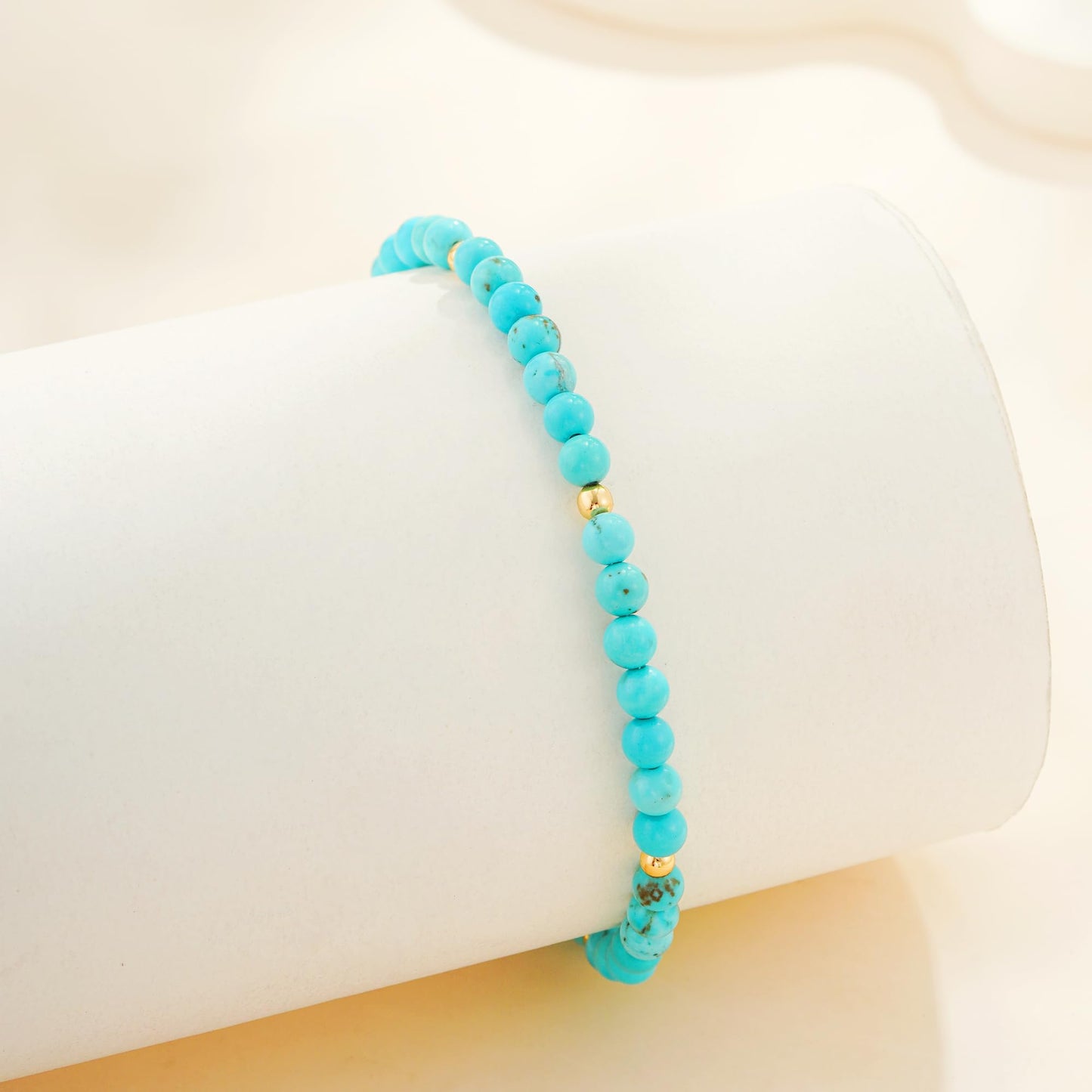 Treasure Bender Beaded Protection Bracelet for Women Men, Inspire Creatity and Alleviate Pain, Natural Crystals and Healing Stones Stretch Bracelet Jewelry Gifts for Women Men (Turquoise)