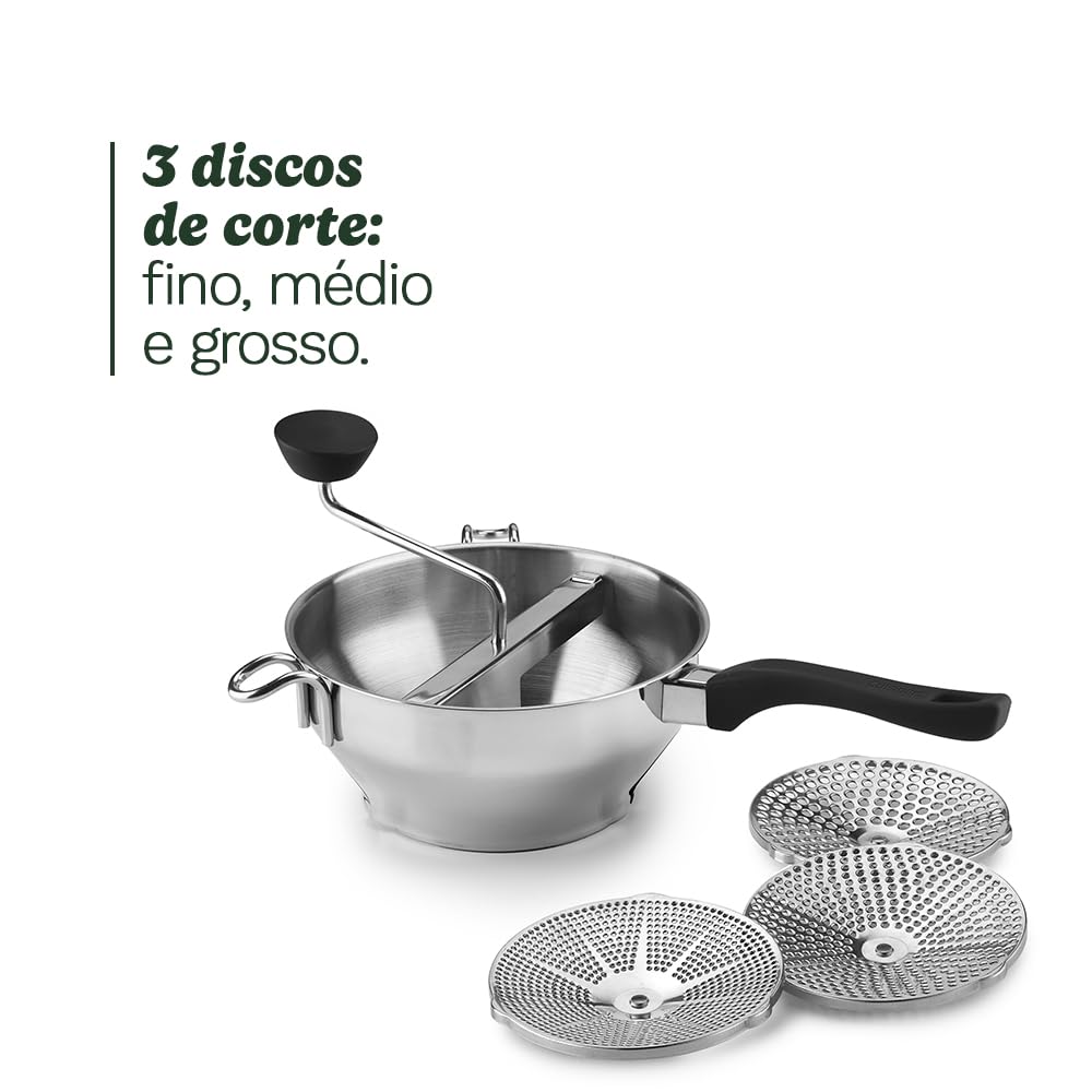 Cuisinart Food Mill, Stainless Steel Food Mill, 2.3 Qt capacity, Black & Silver