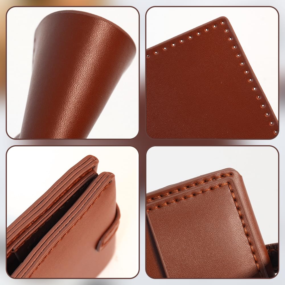 ANATTASOUL DIY Wallet Kits for Men Brown Trendy Credit Card Wallet Kit Set DIY Men's Classic Craft Tools Billfold Kit Handmade Wallet Gifts for Dad Friends Boyfriends Family