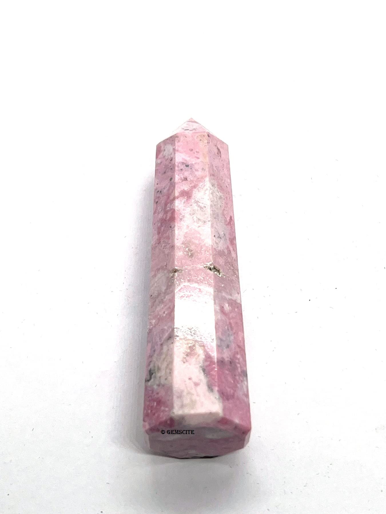WholesaleGemShop 3 Inch (70 mm) Gemstones RHODOCHROSITE Obelisk Tower Jumbo Facet Aura Rock Crystal Natural Polished Earth Wand Spirit