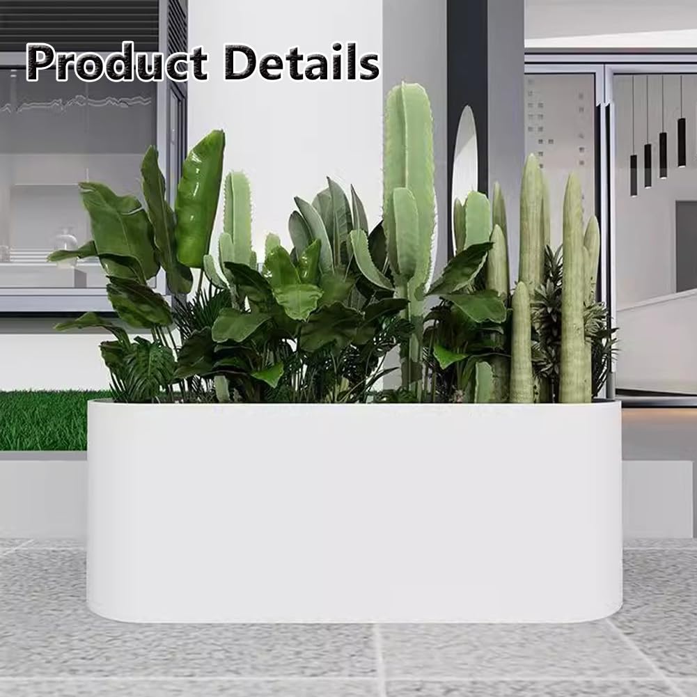 Sions Freestanding Planter Garden Beds, Outdoor Galvanized Planter Raised Garden Boxes, Raised Vegetable Gardens and Balcony Plant Tray Planting Beds,Black 80cm*30cm*50cm