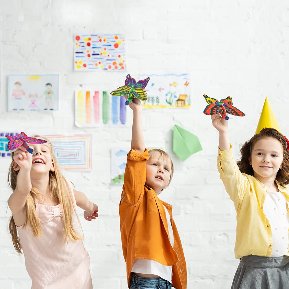 ArtCreativity Foam Butterfly Gliders for Kids, Set of 12, Kids’ Flying Toys in Assorted Designs, Outdoor Toys for Boys and Girls, Princess Party Favors, Goody Bag Fillers, Classroom Teacher Rewards